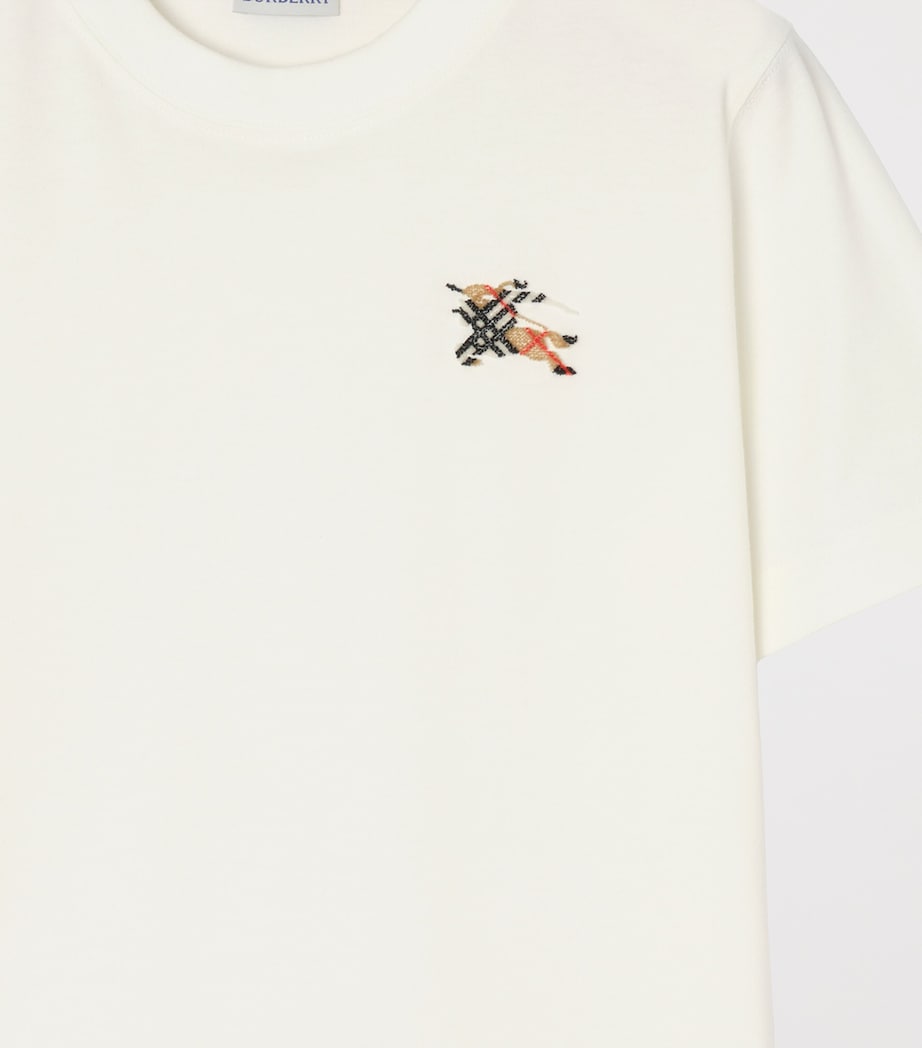 Burberry Womens Cotton EKD T-Shirt Chalk Image 4