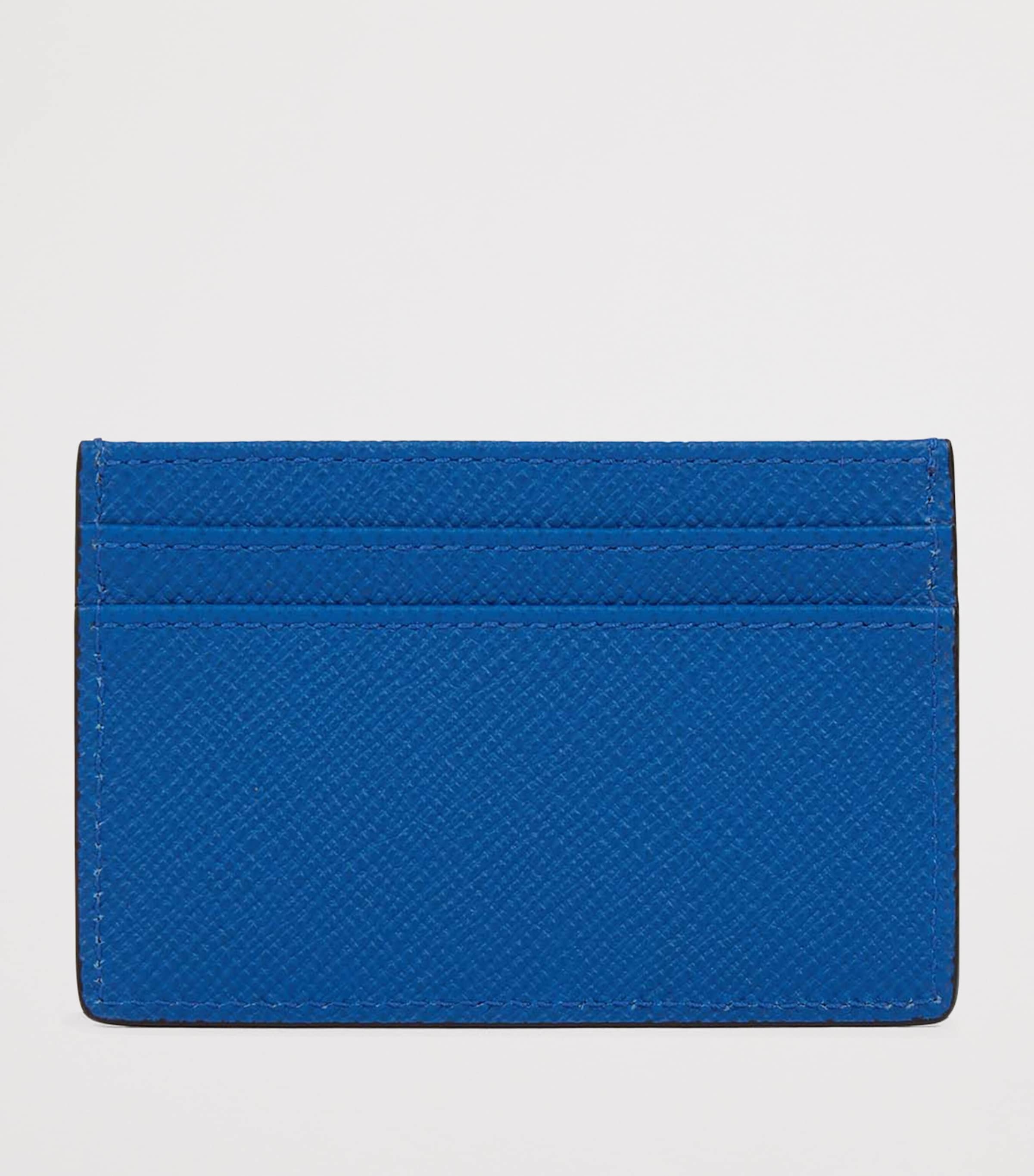 Smythson Blue Panama Leather Card Holder | Harrods US