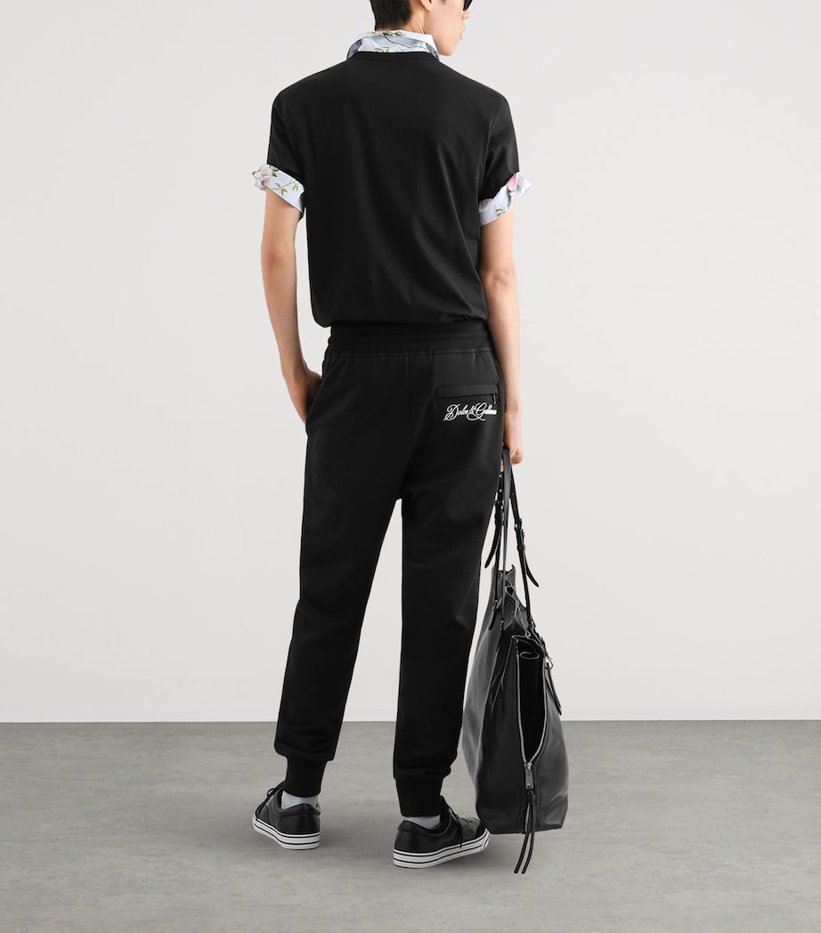 Dolce&Gabbana Mens Cotton Logo Plaque T-Shirt Black Image 3