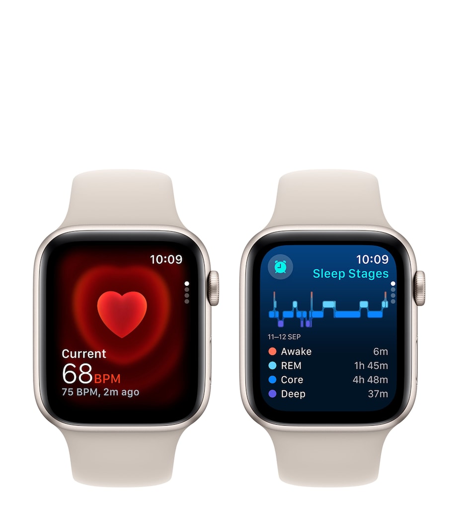 Apple Apple Watch SE 2023 – Starlight with Starlight Sport Band, 44mm, Medium/Large Starlight Image 2
