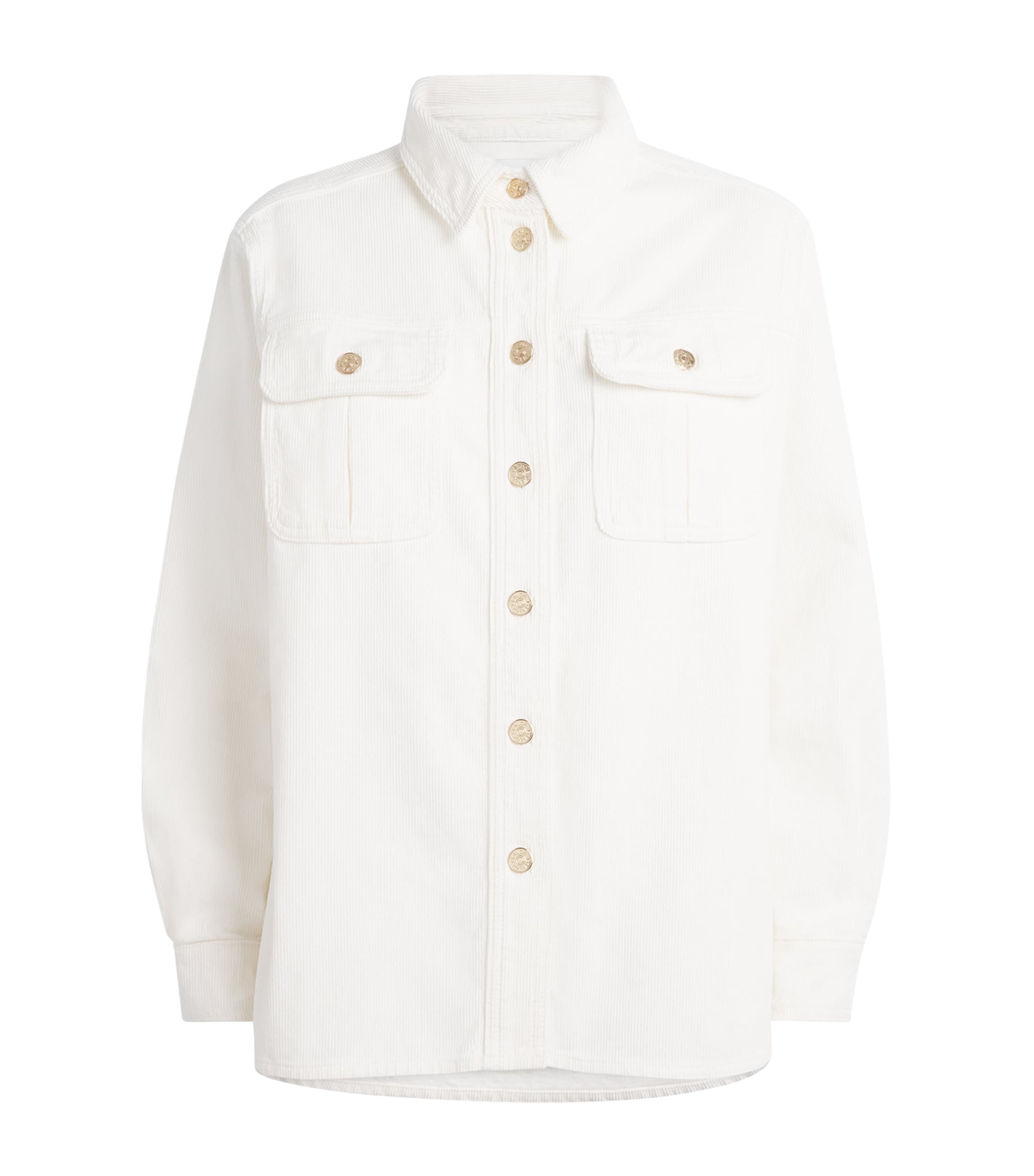 Claudie Pierlot Cotton Corduroy Shirt In White