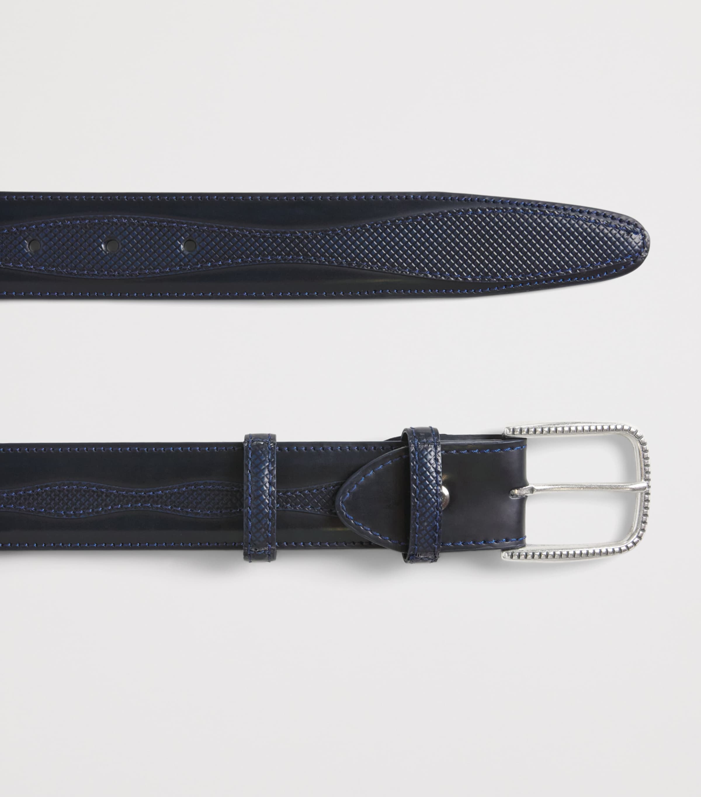 Elliot Rhodes Leather Jolson Belt Navy Image 3