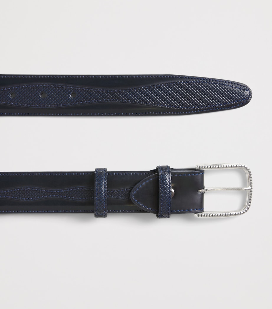 Elliot Rhodes Leather Jolson Belt Navy Image 3