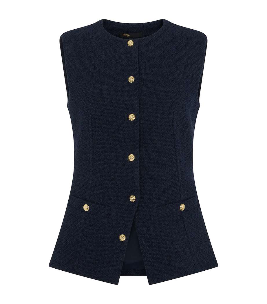 Pocket-Detail Waistcoat NAVY Image 1