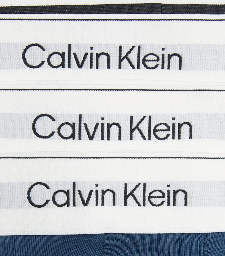 Calvin Klein Mens Stretch-Cotton Icon Boxer Briefs (Pack of 3) Adriatic Royal Image 5