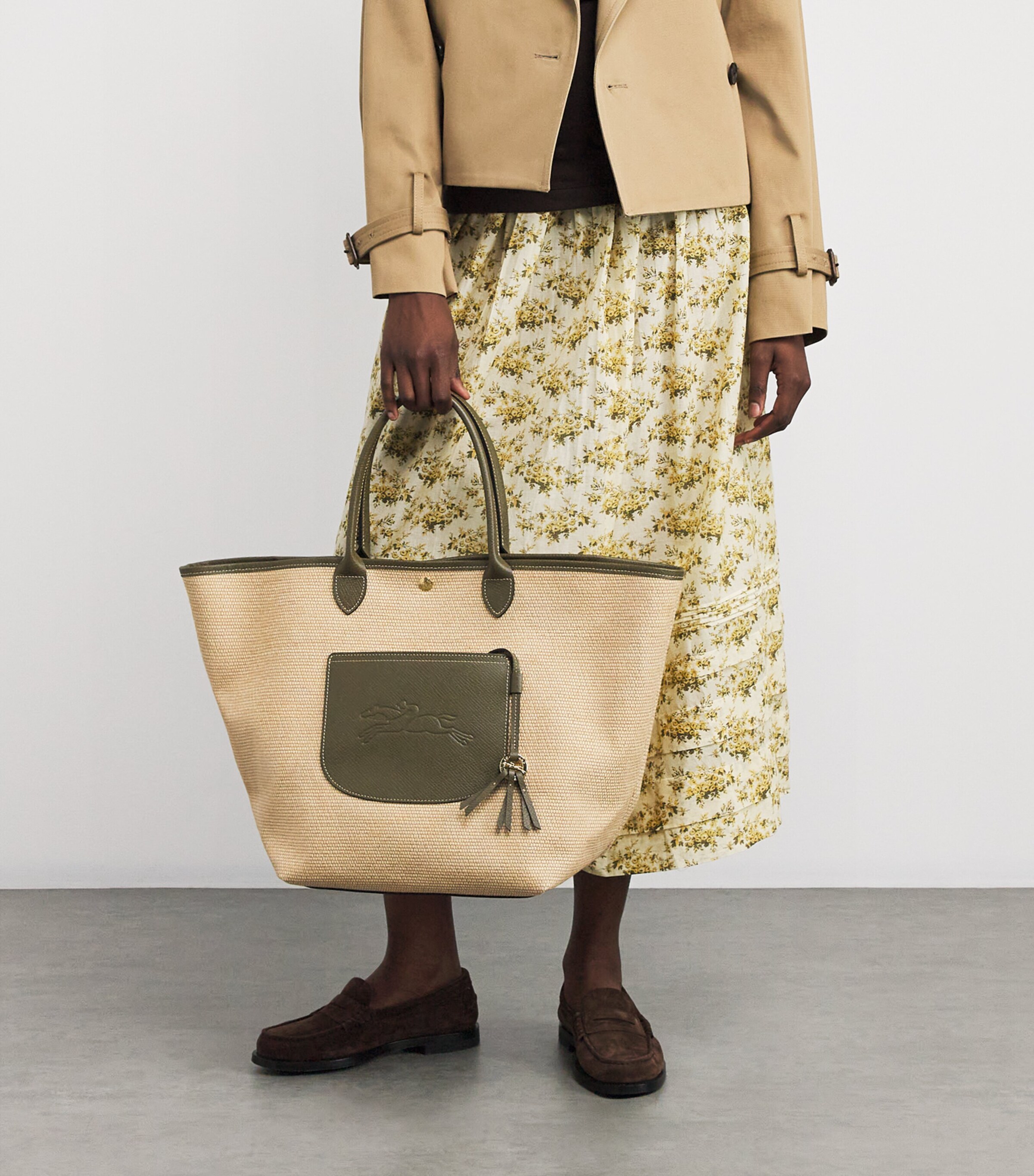 トートバッグ Longchamp Large Basket Bag Longchamp Large Le Pliage Basket Bag | Harrods UK