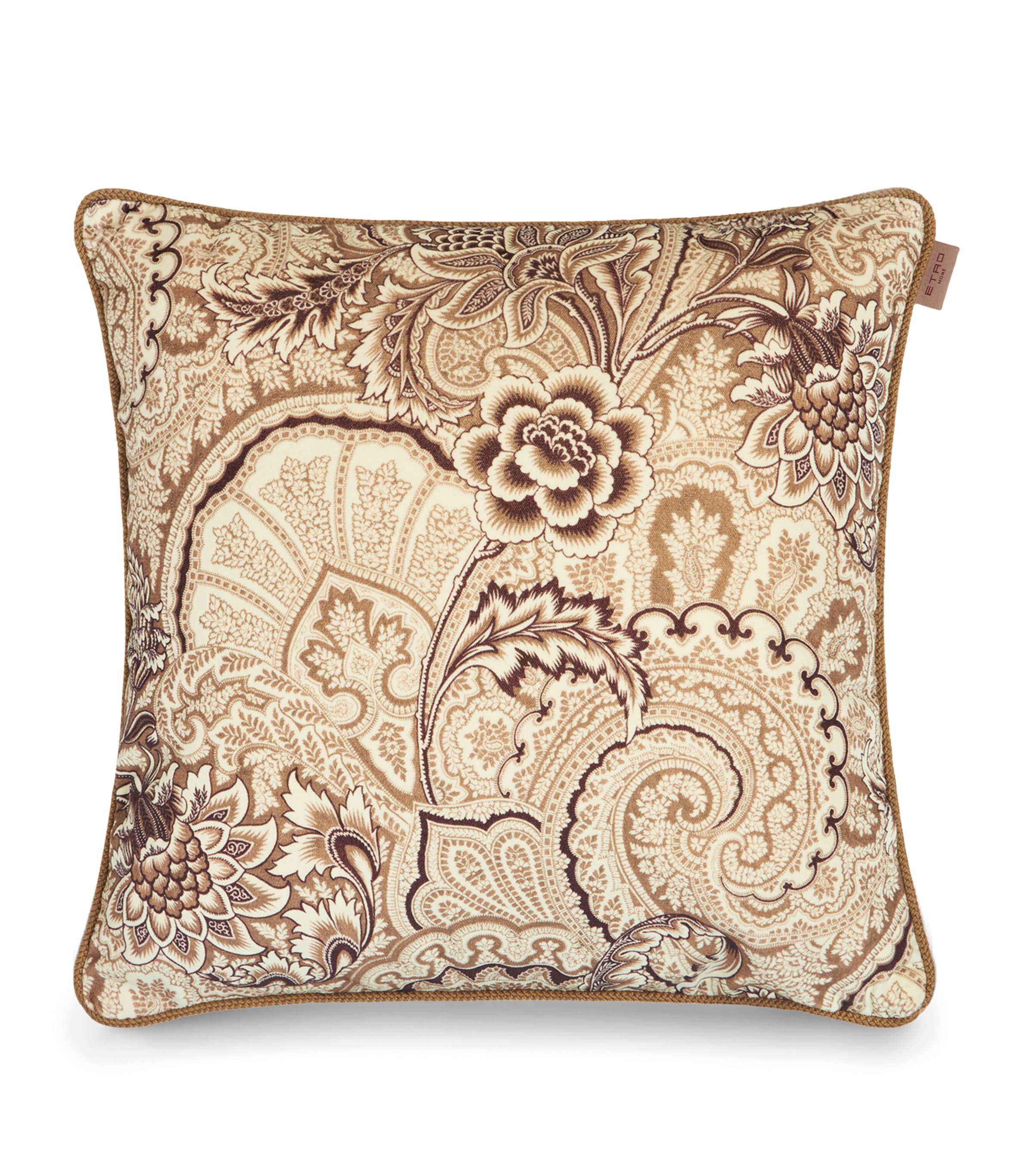 Cotton Bloom Embroidered Cushion (45cm x 45cm) X0820 BEIGE Image 1