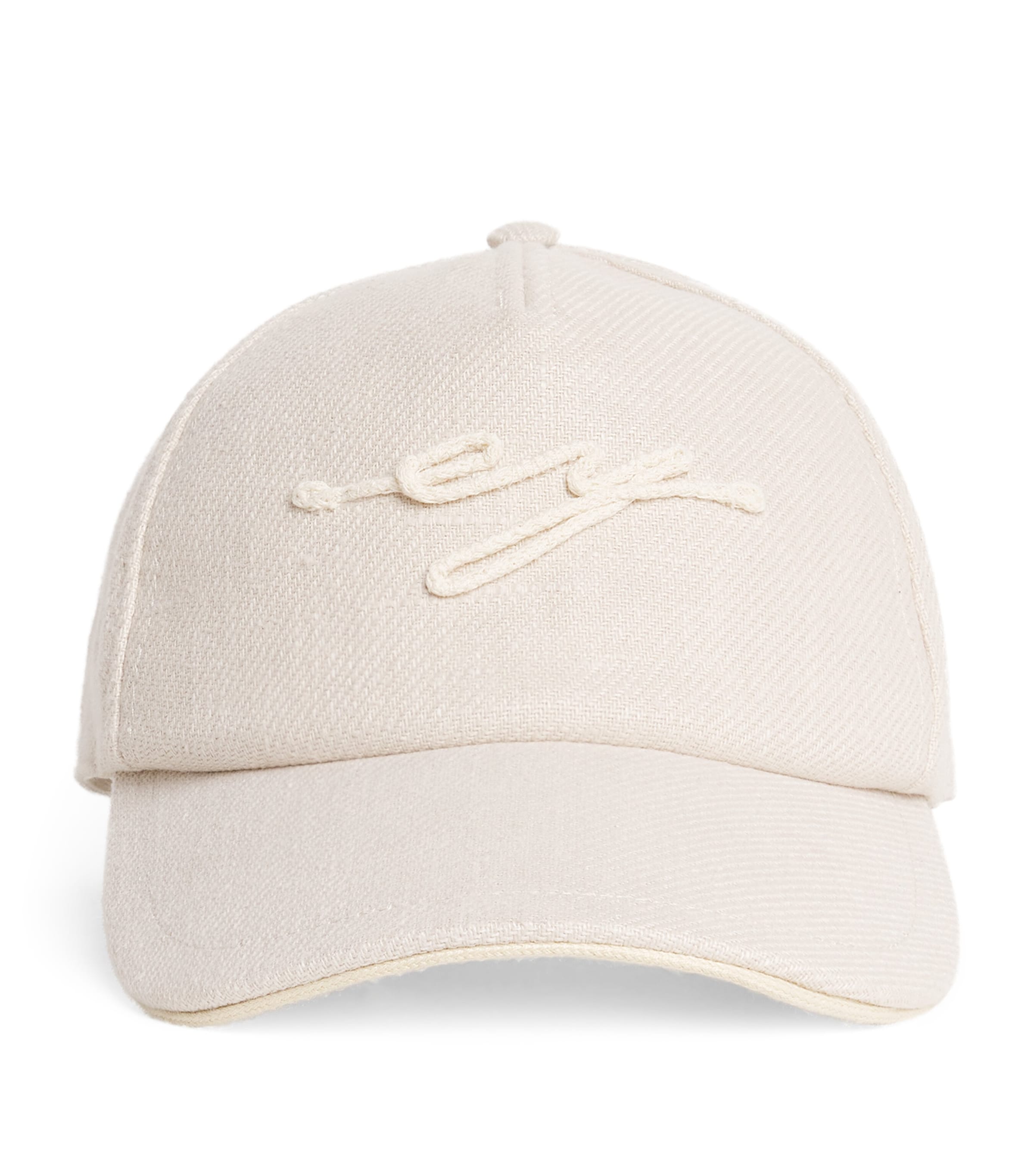 Eleventy Light Beige Cap With Cut-out Detailing In White