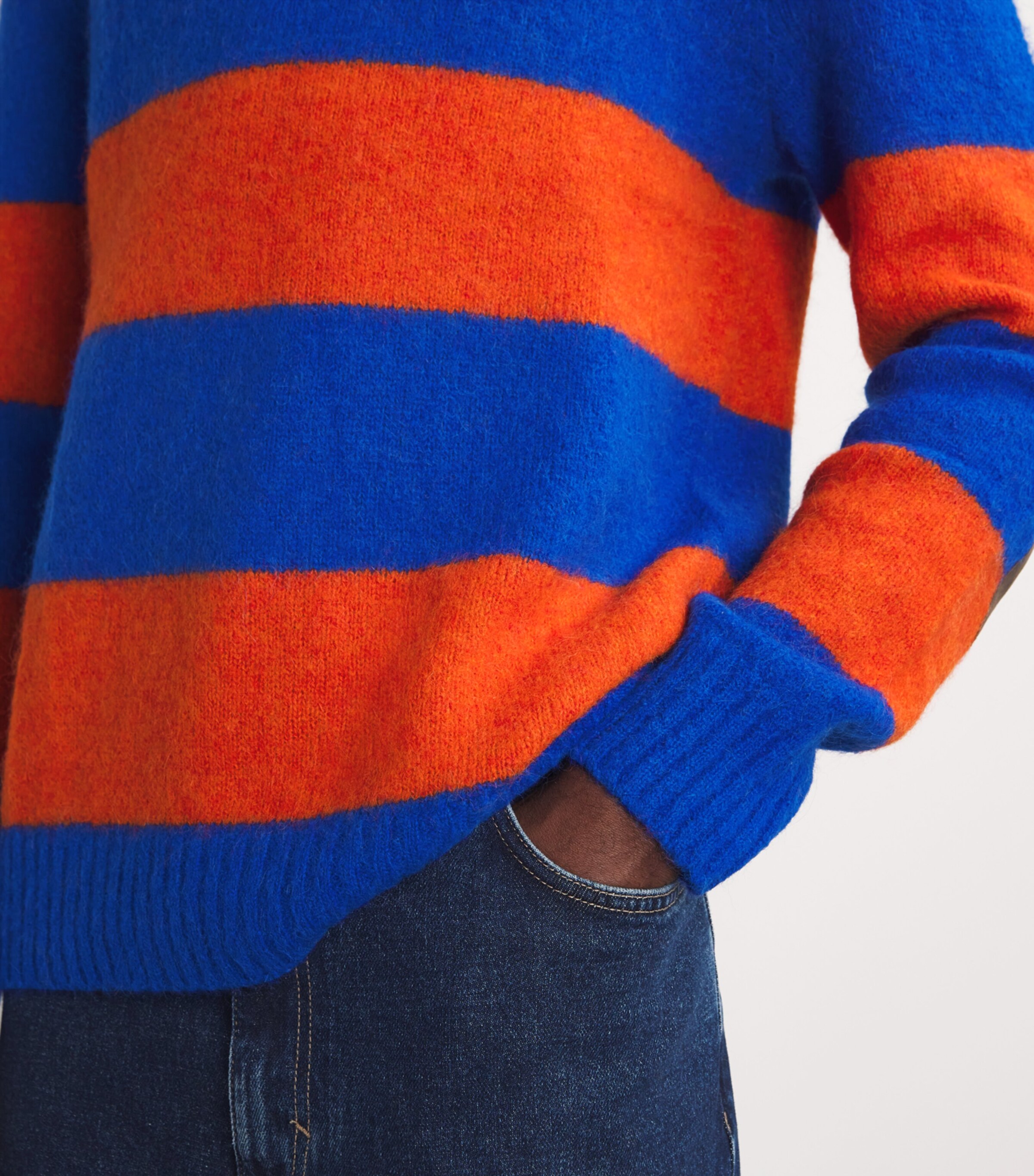 Polo Ralph Lauren Blue RWS Wool-Alpaca-Blend Striped Sweater | Harrods IN