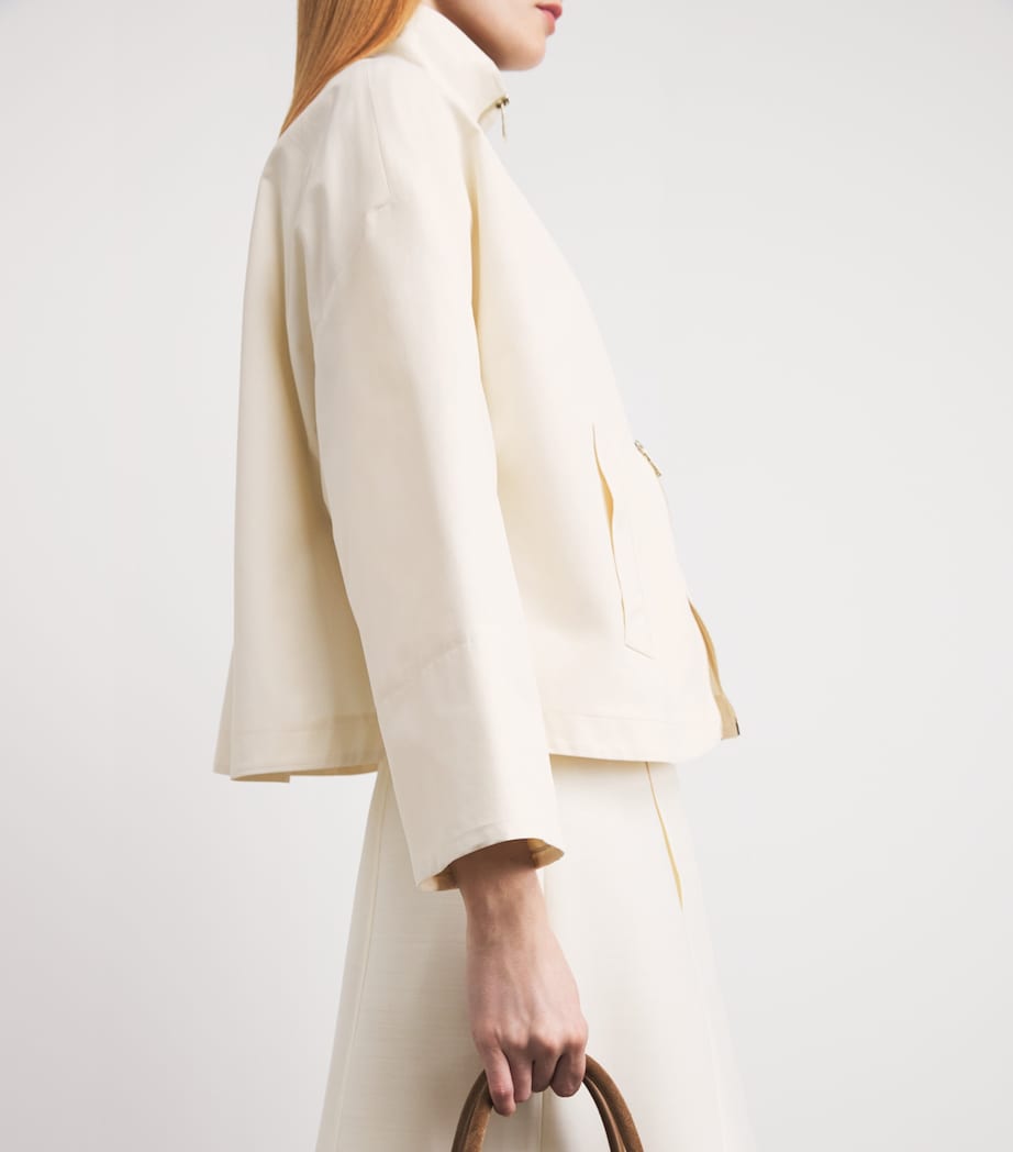 Fabiana Filippi Womens Cotton-Blend Caban Jacket Burro Image 4