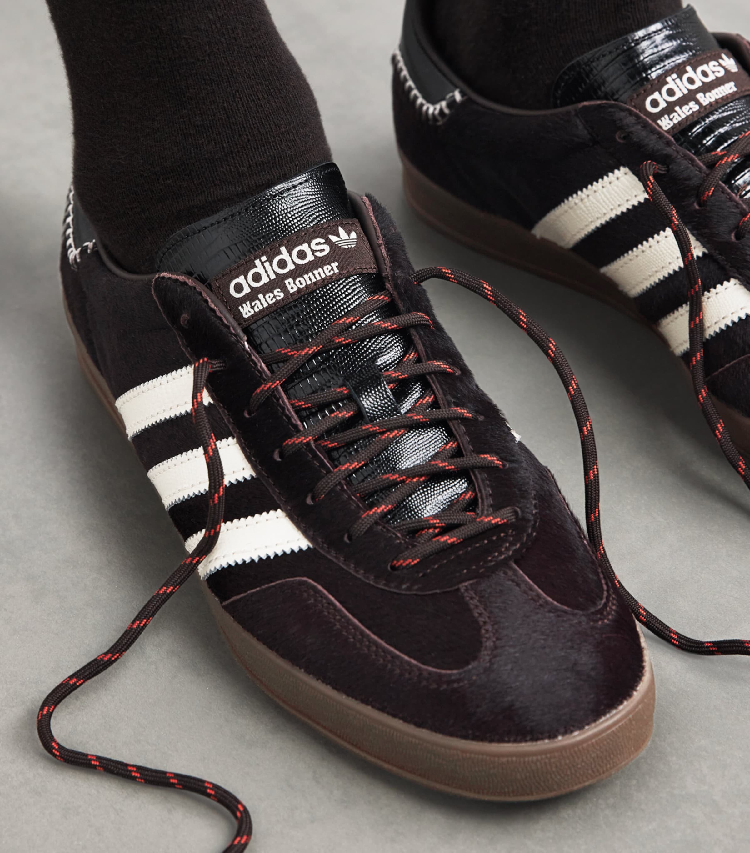 adidas Brown x Wales Bonner Pony Hair Gazelle Sneakers | Harrods US