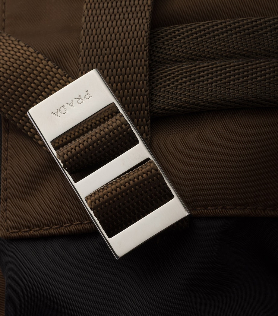 Prada Re-Nylon and Saffiano Leather Backpack Image 6