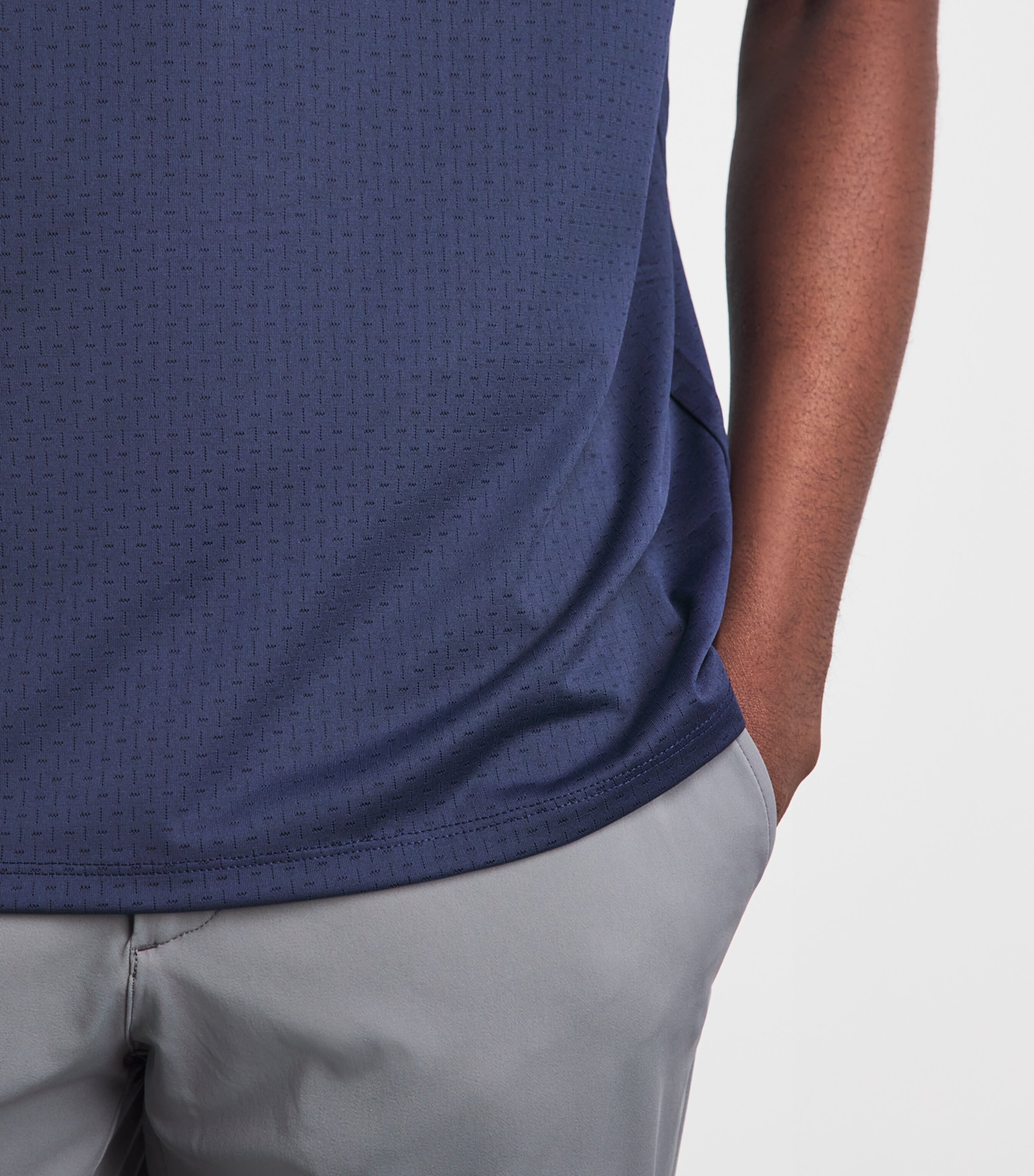 KJUS Mens Savin Structure Polo Shirt Atlanta Blue Image 3
