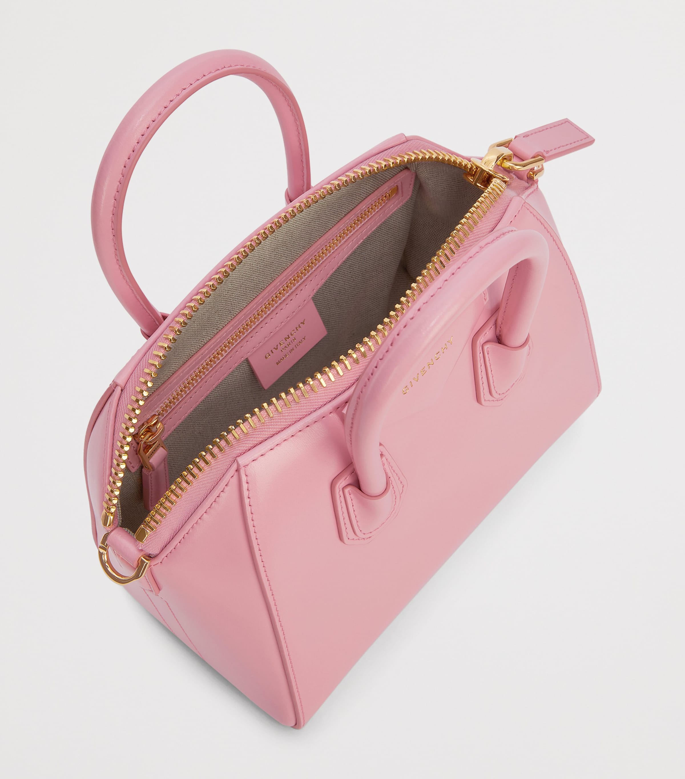 Mini Leather Antigona Top-Handle Bag FLAMINGO Image 5