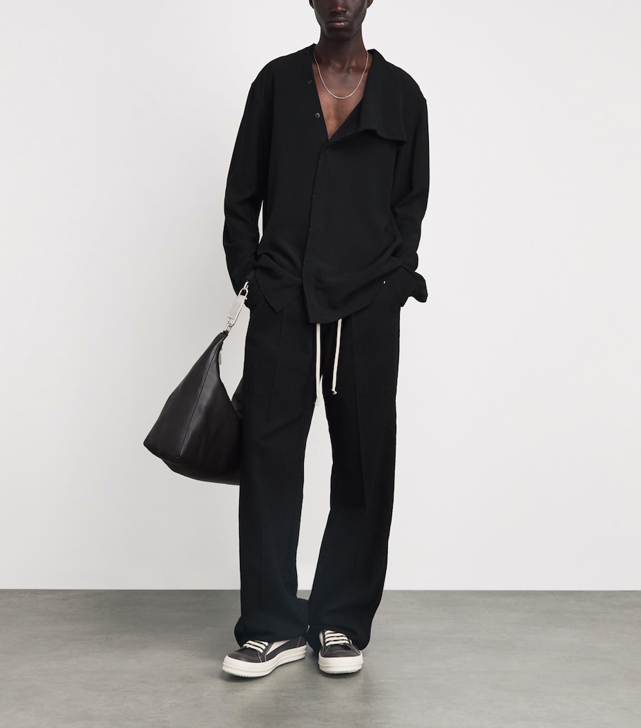 Rick Owens Leather Vintage Sneakers Drkdust/milk Image 4