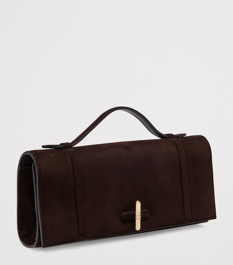 Suede May Clutch Bag EBONY Image 2