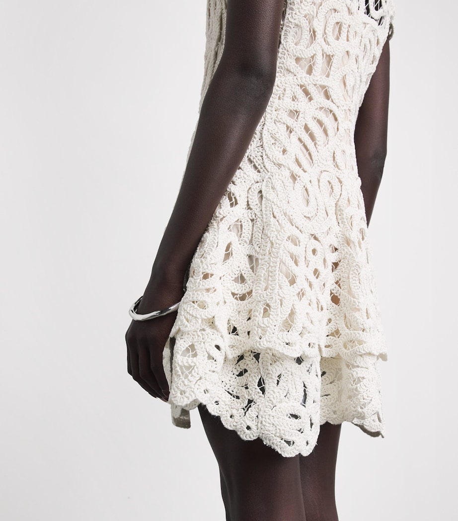 Simkhai Womens Lace Lina Mini Dress White Image 5