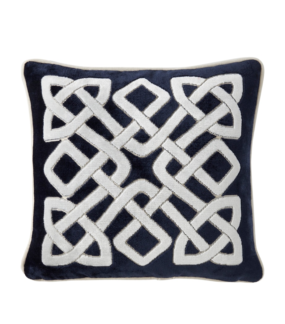 Yves Delorme Entrelac Marine Square Cushion Cover (45cm x 45cm) Marine Image 1