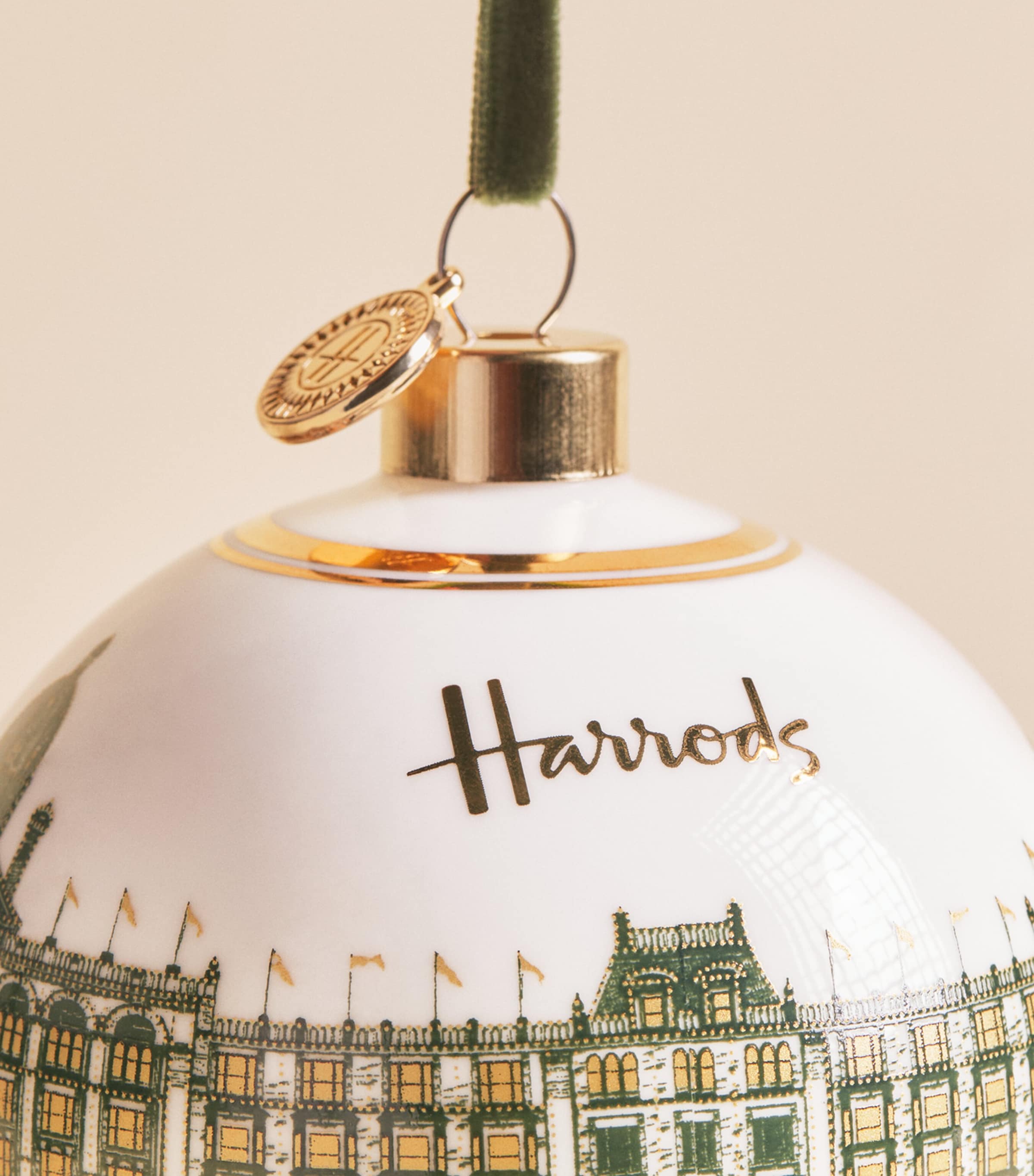 Harrods Knightsbridge Building Bauble Harrods Green Image 2
