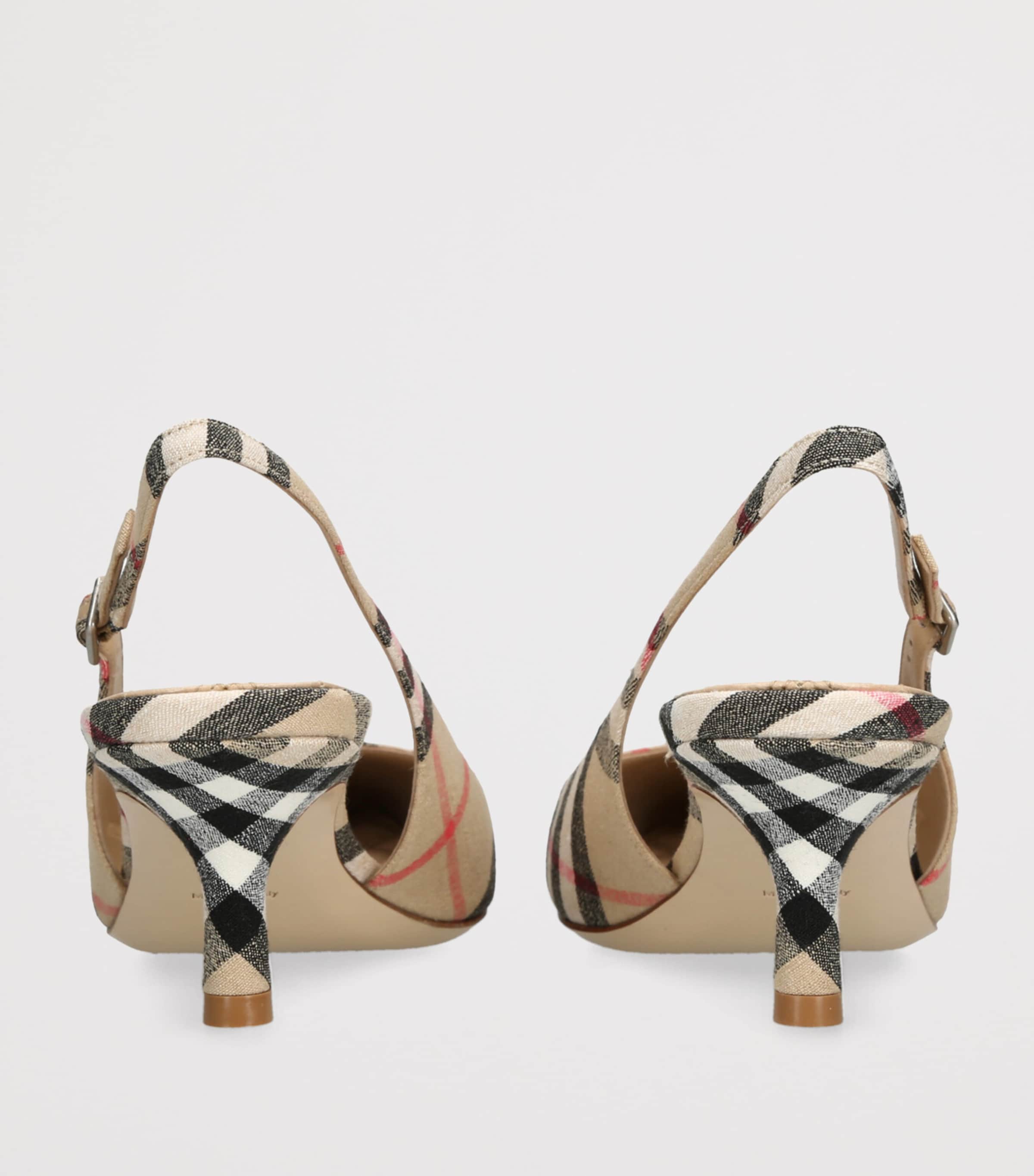 LF Dame Slingback Heels 55 BEIGE COMB Image 2