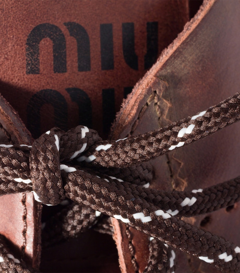 Miu Miu Leather Plume Sneakers Image 5