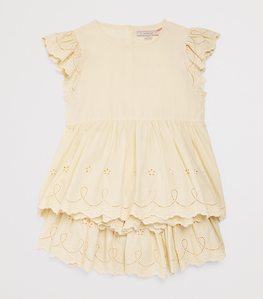 Organic Cotton Smocked Posey Skirt (5-10 Years) CLOUD CREAM Image 3