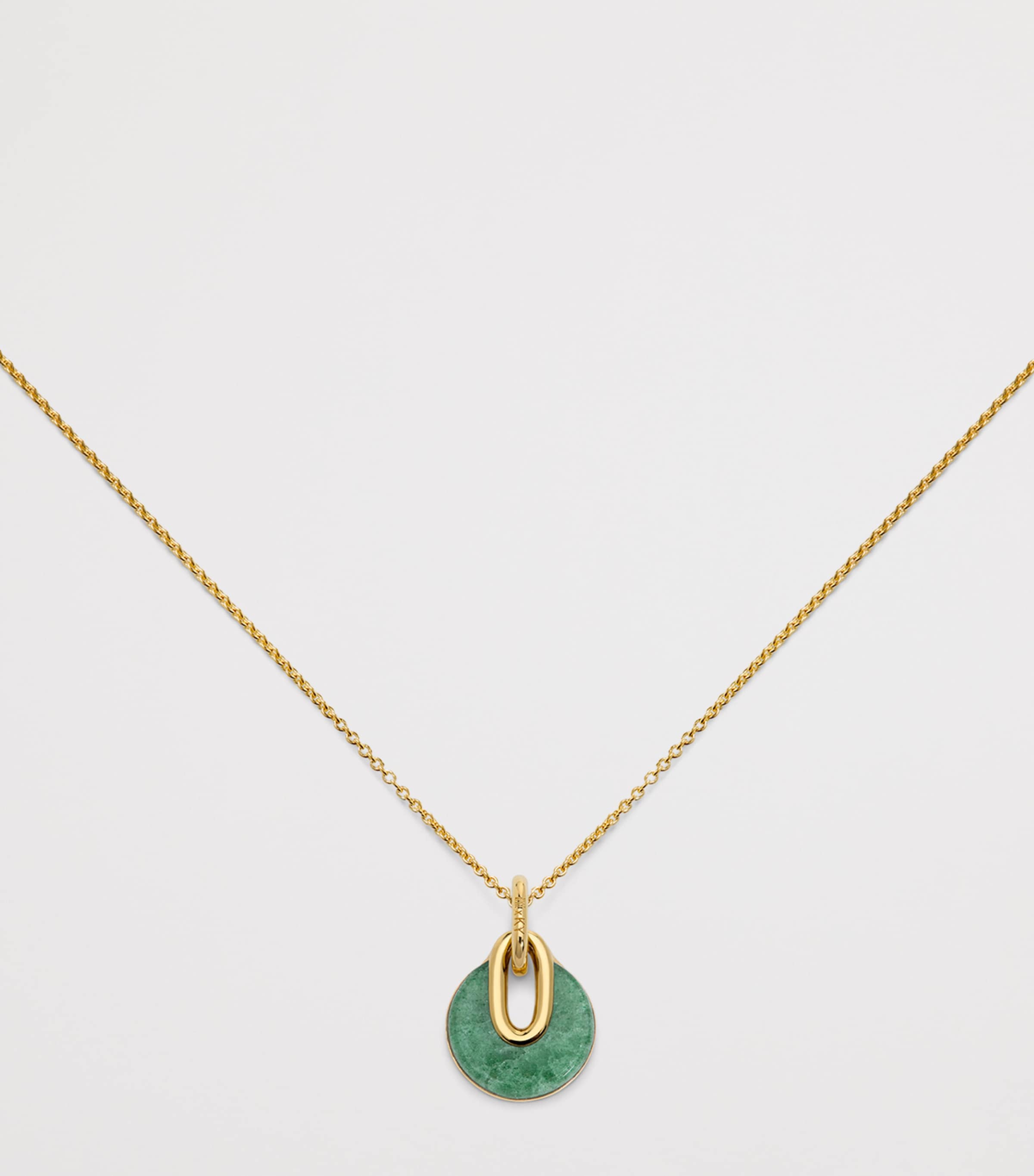 Monica Vinader x Kate Young Gold Vermeil and Green Aventurine Pendant Gold Vermeil Image 3