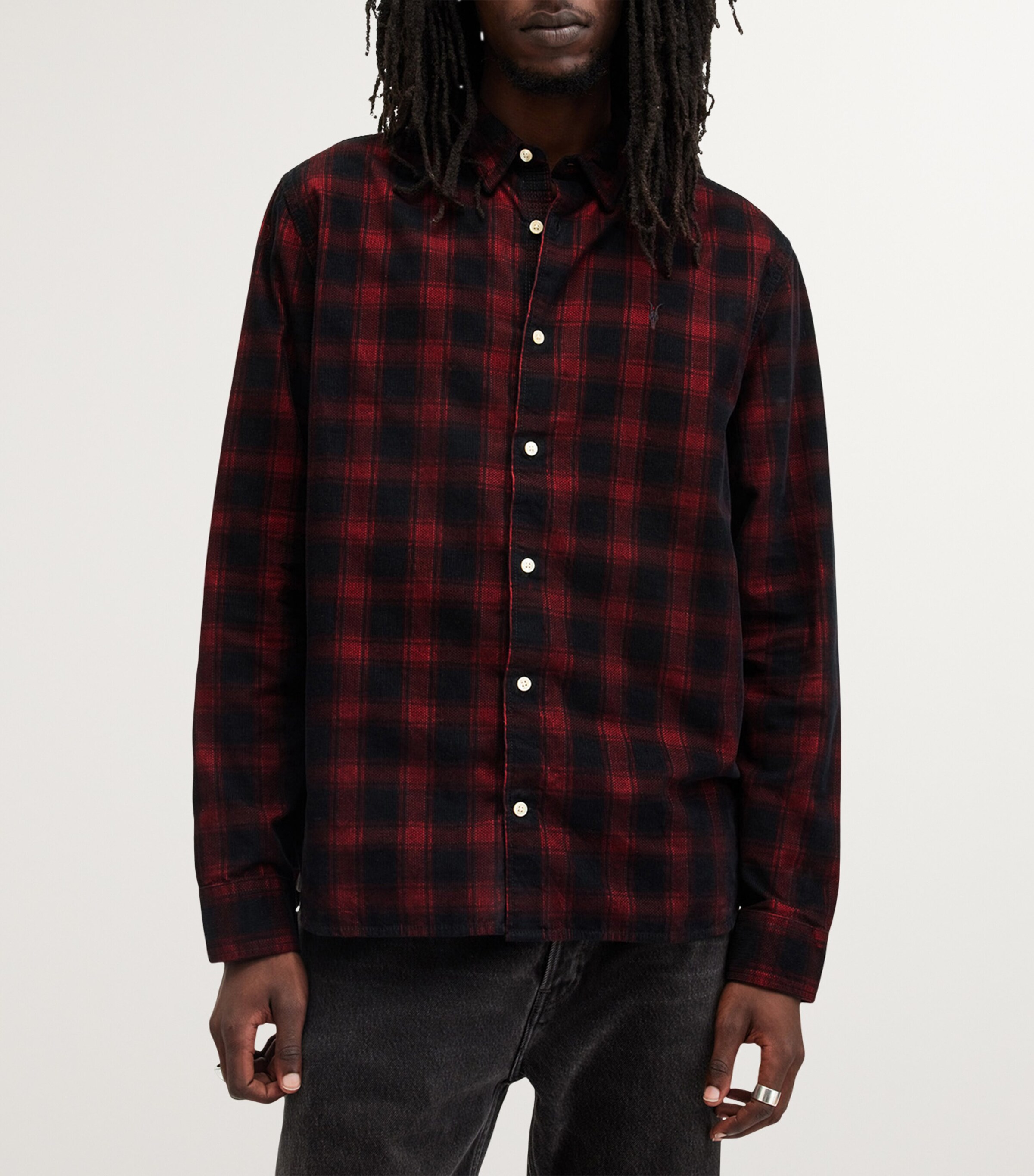 AllSaints Mens Manray Shirt Machine Blue Image 5