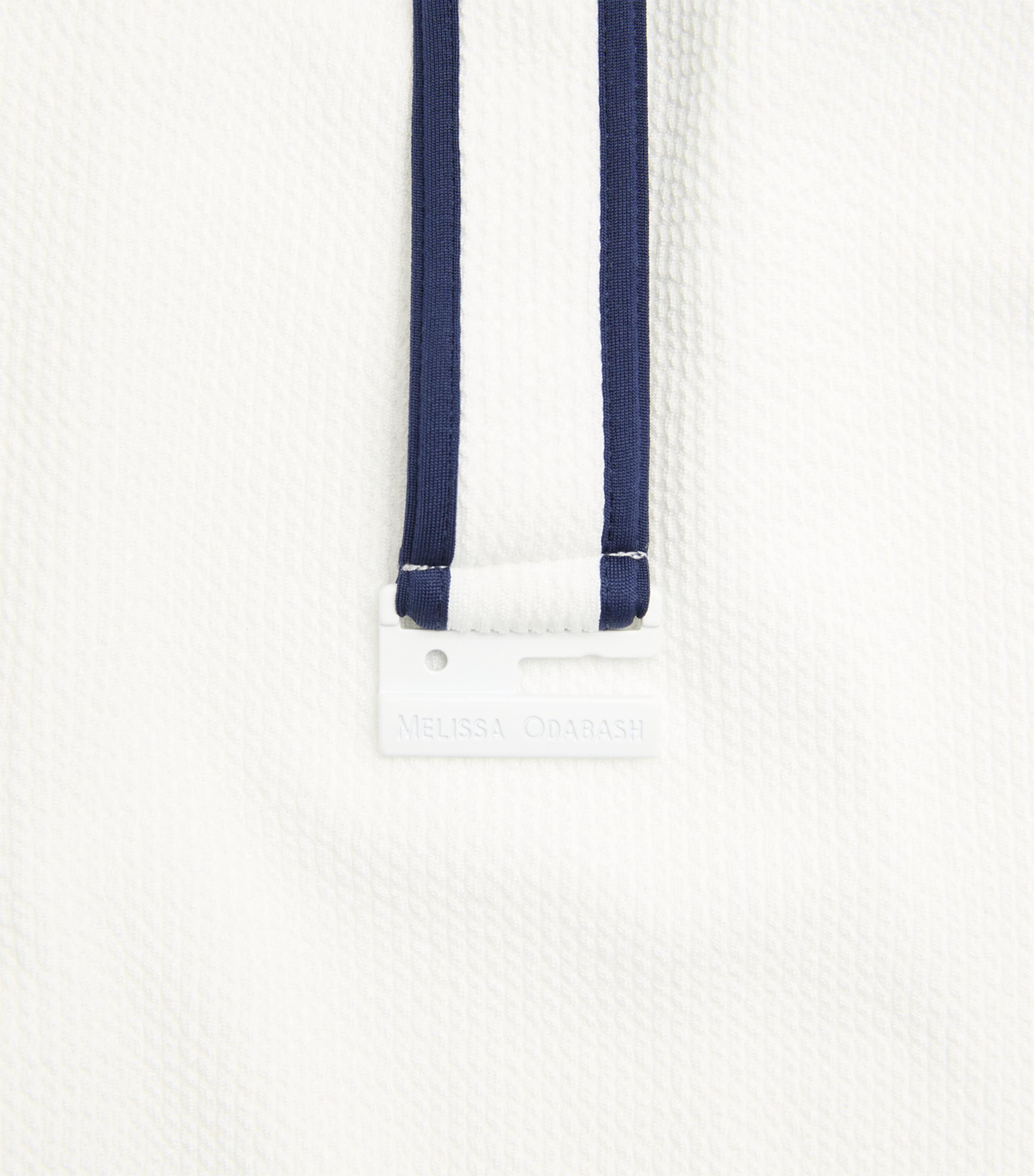 Melissa Odabash Womens Rio Belted Swimsuit White Ridges/navy Image 4