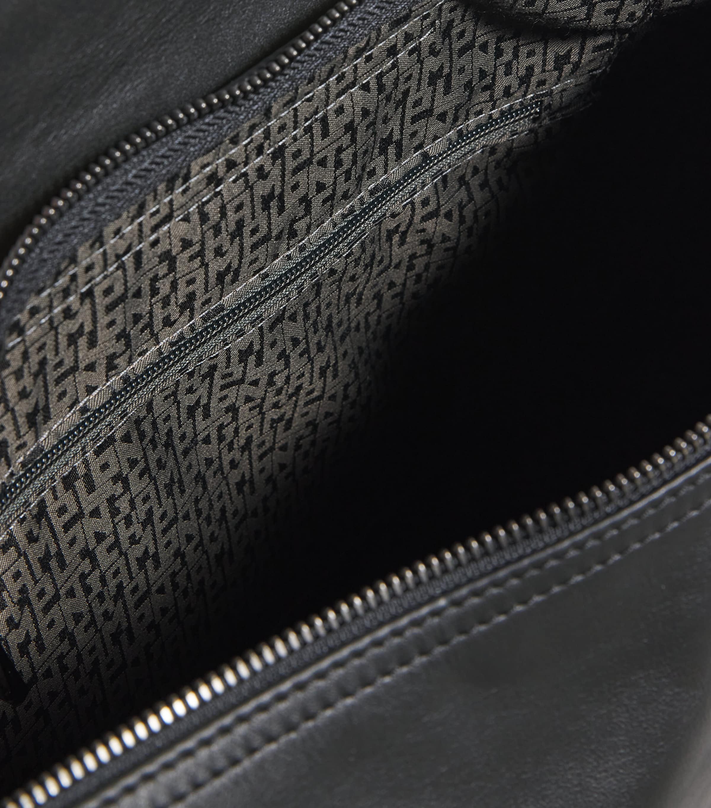 Large Leather Le Pliage Tote Bag 001 BLACK Image 4