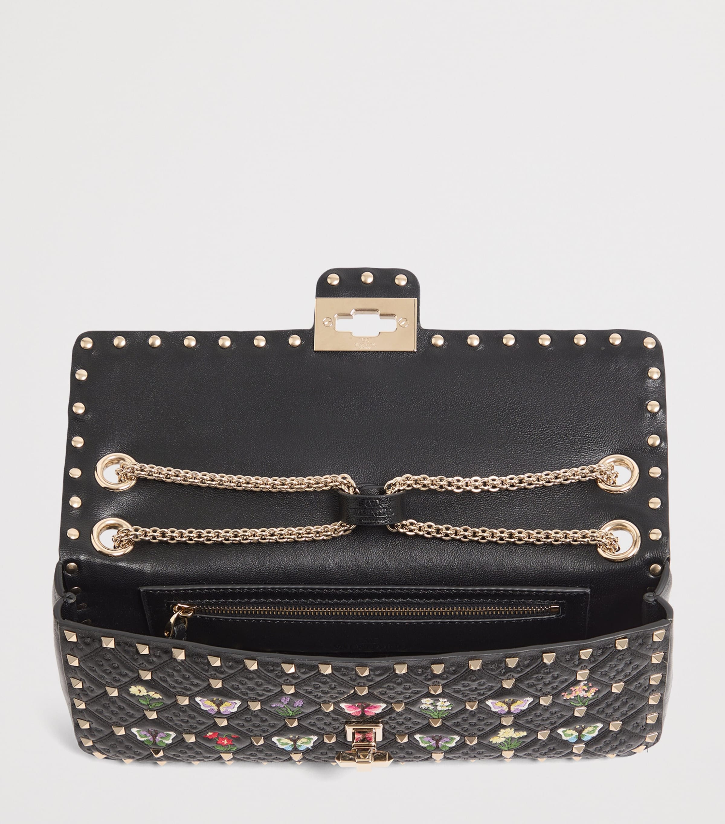 Valentino Garavani Medium Embroidered Rockstud Spike Shoulder Bag Image 5