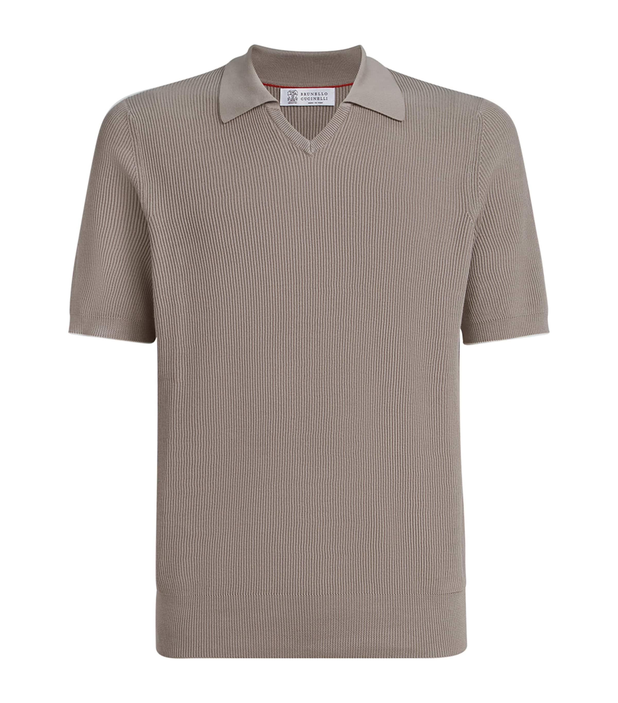 Brunello Cucinelli Mens Cotton Polo Sweater Image 1