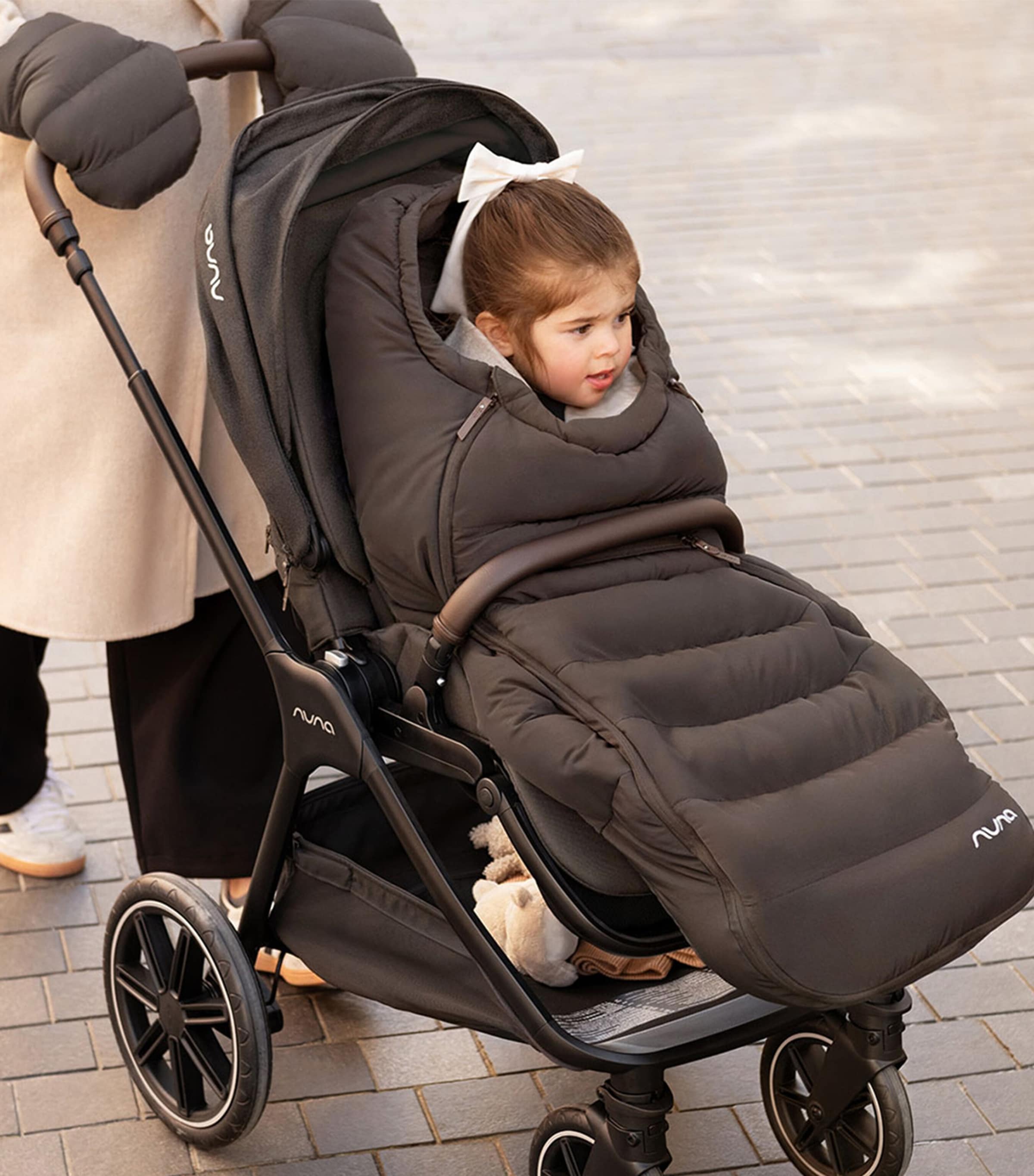Nuna Winter Stroller Set with Footmuff and Gloves Chestnut Image 5