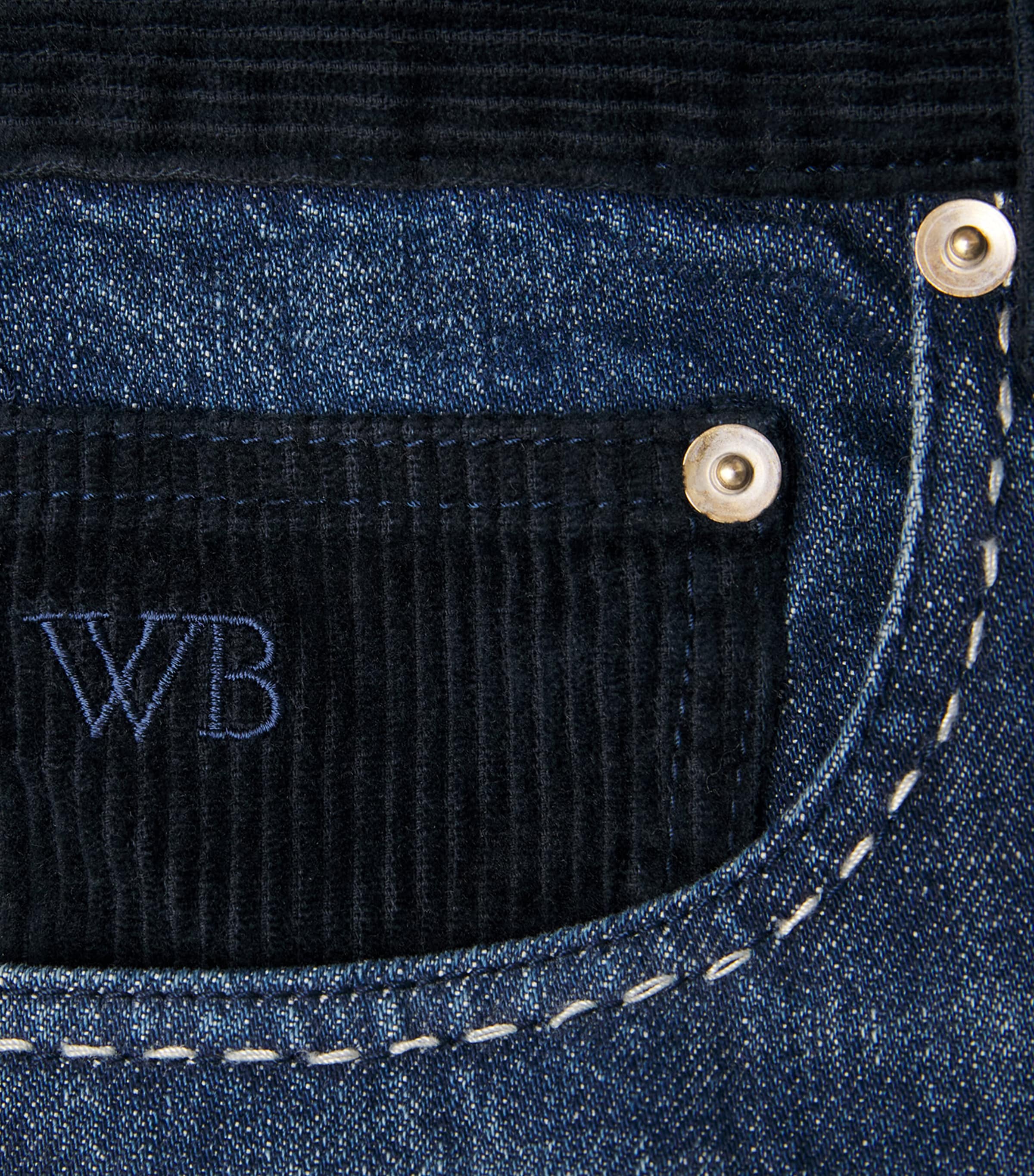 Wales Bonner Mens Studio Straight Jeans Indigo Vintage Wash Image 6