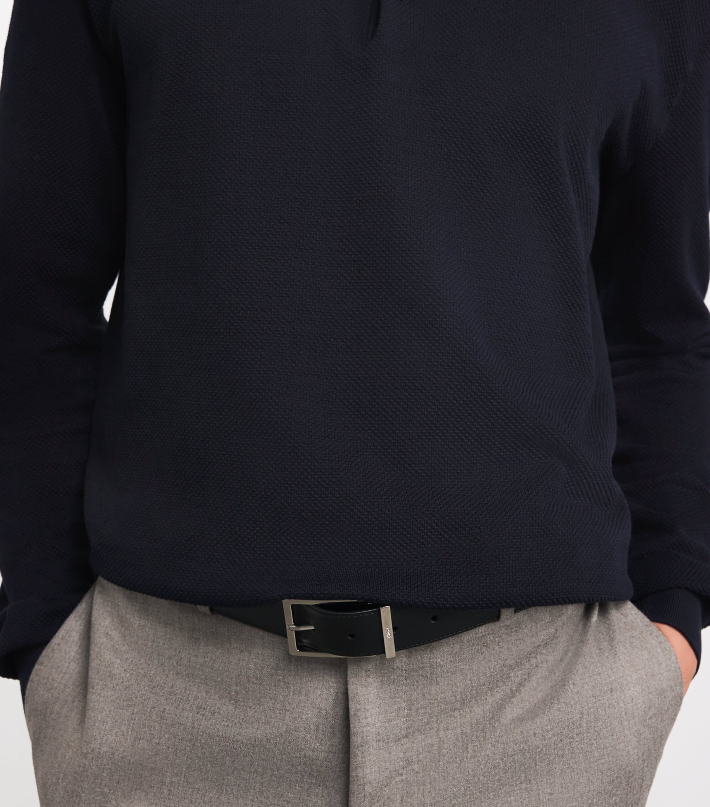 Cotton Contrast-Stitch Polo Shirt 4112 Image 6