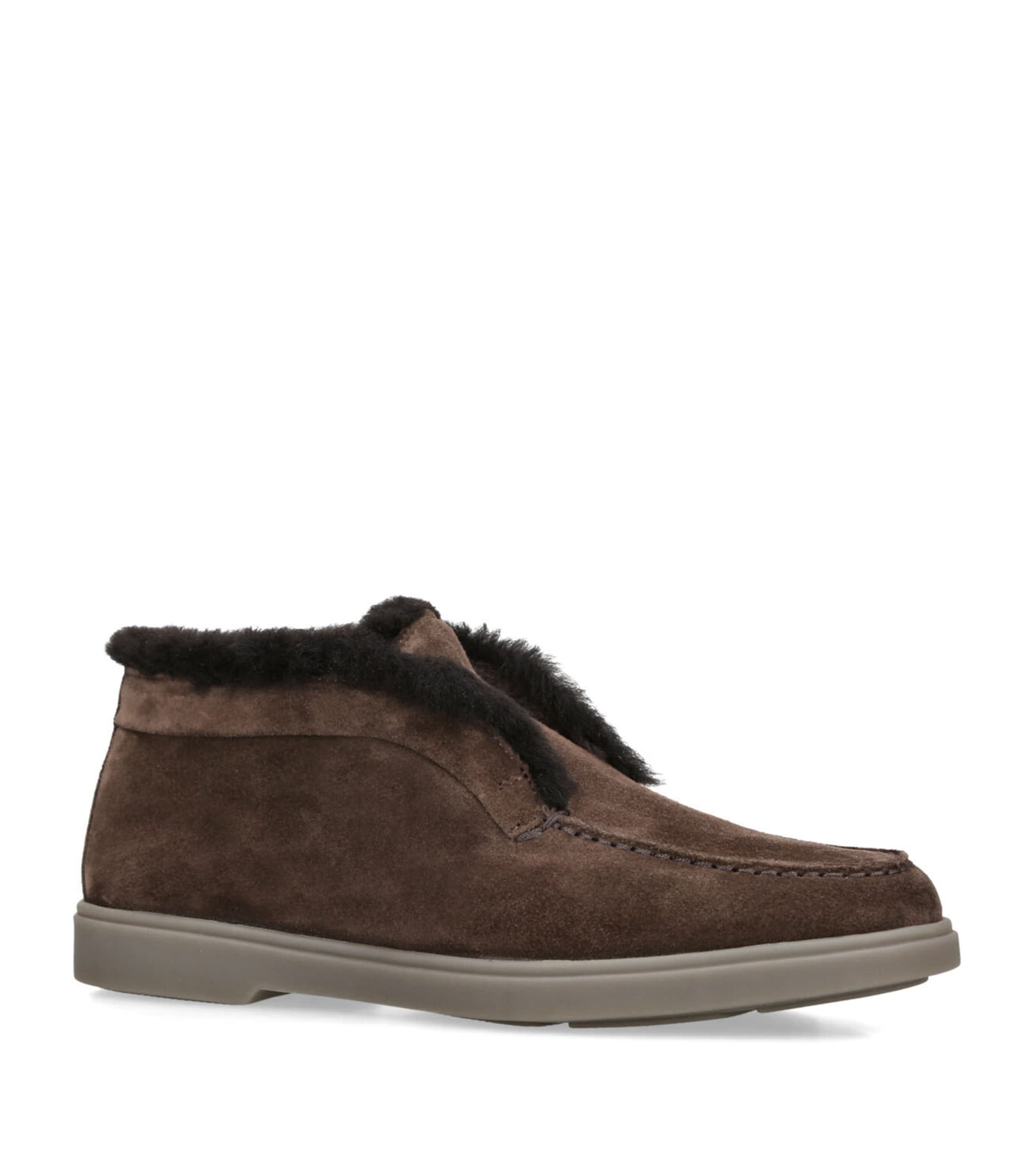 Santoni Suede Fortune Ankle Boots | Harrods UK