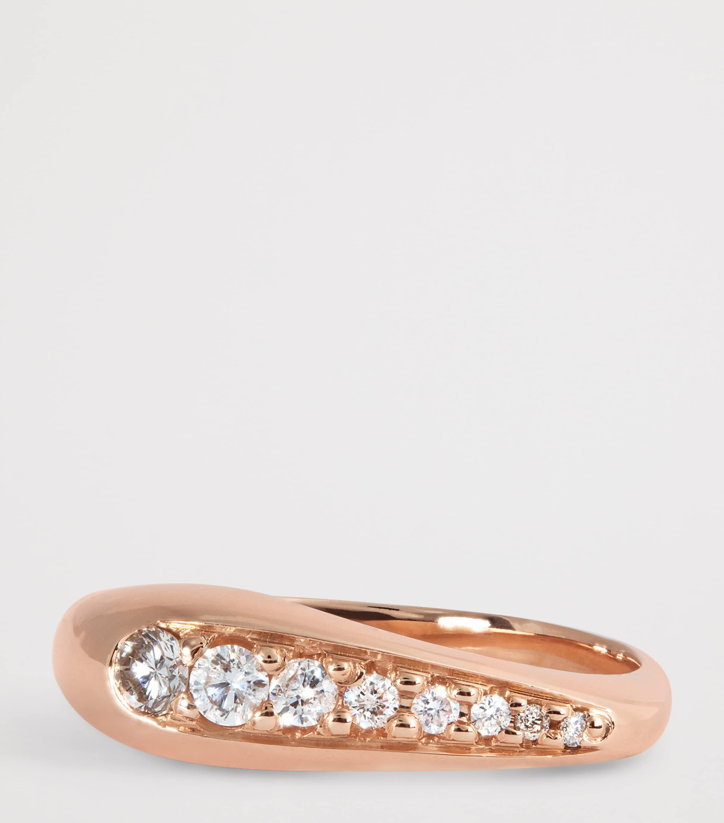 Jacquie Aiche Rose Gold And Diamond Peak Dome Ring