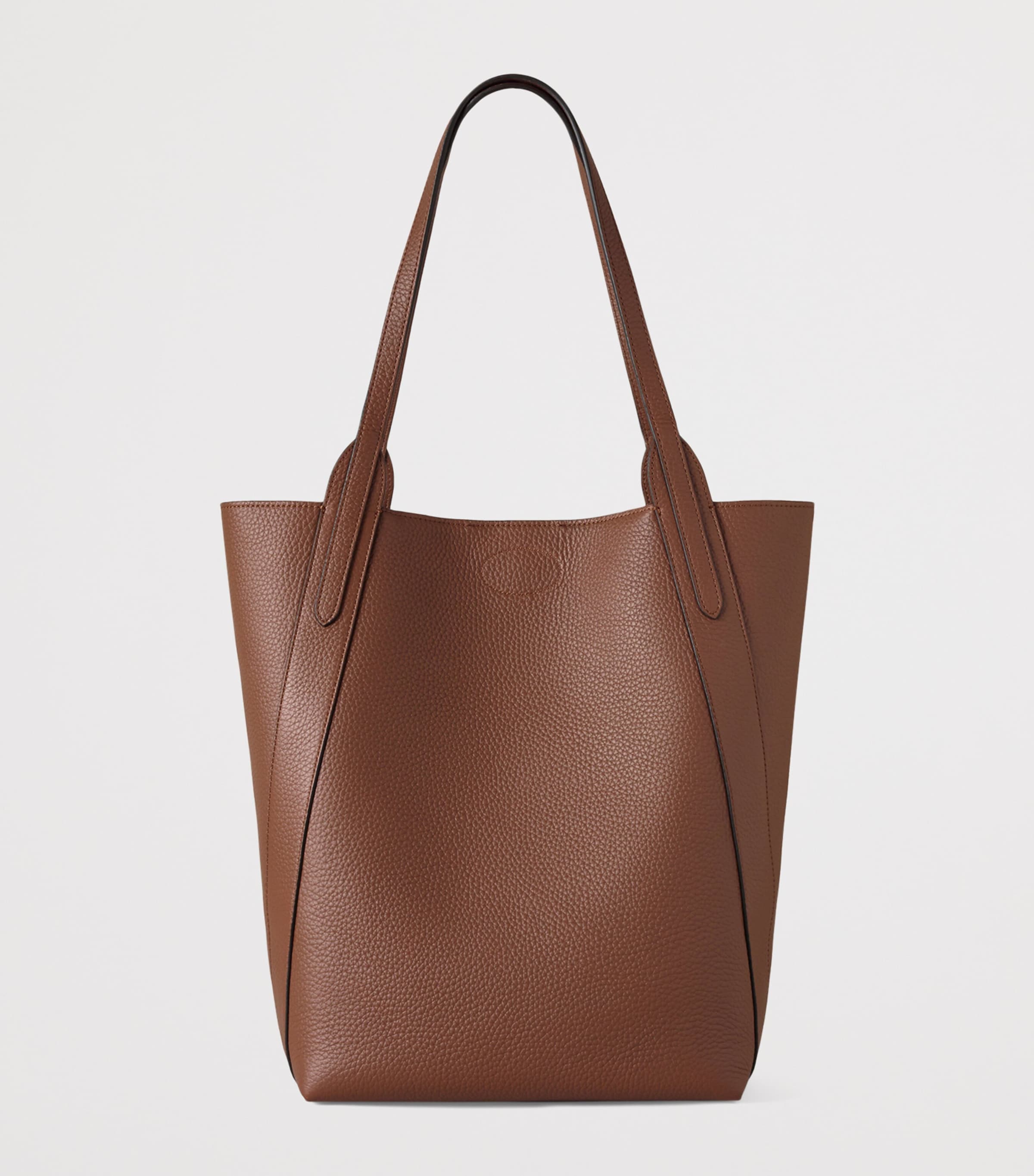 Leather North South Bayswater Tote Bag BRIGHT OAK Image 3