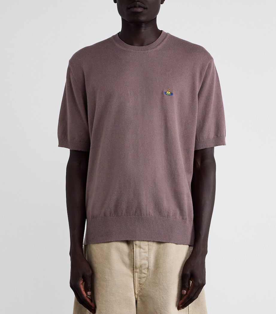 Cotton-Cashmere Knitted Alex T-Shirt D408 TRUFFLE Image 3