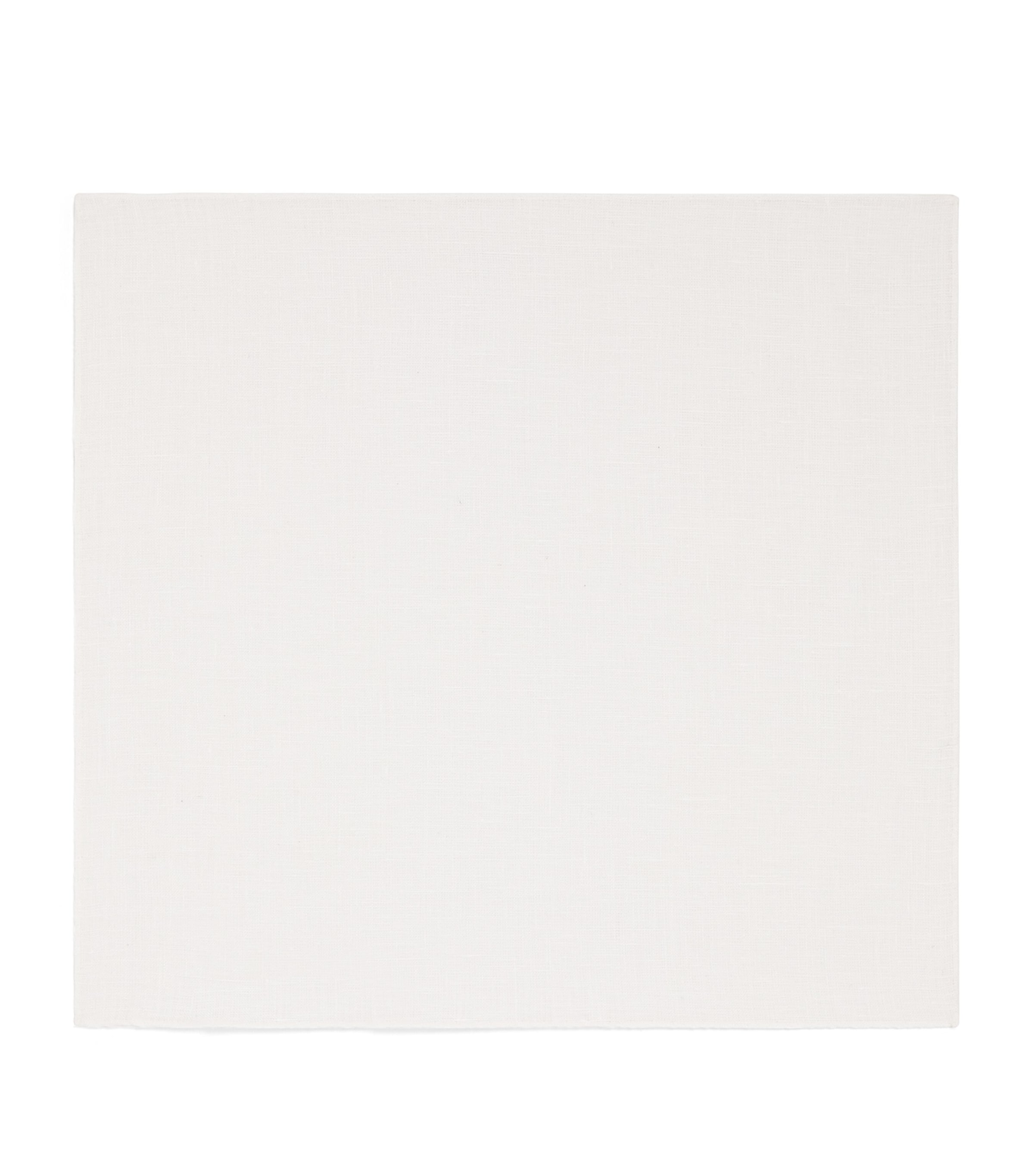 Corneliani Linen Pocket Square In White