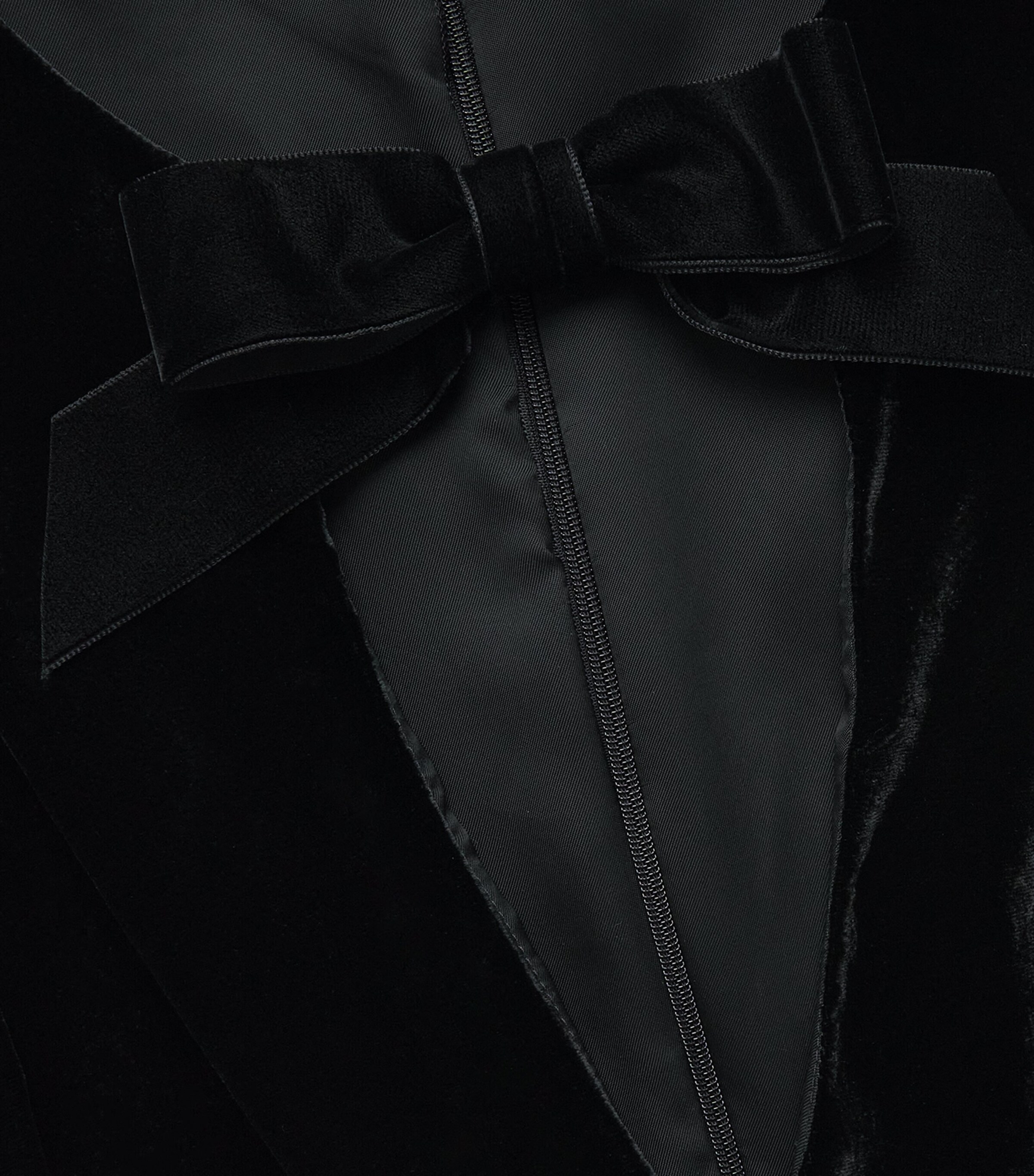 Alessandra Rich Womens Velvet Bow-Detail Maxi Dress Black Image 6