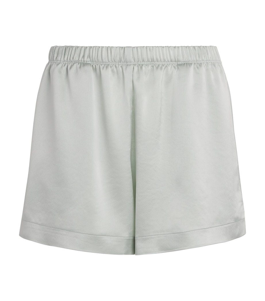 LESET Womens Satin Barb Shorts Watercress Image 1