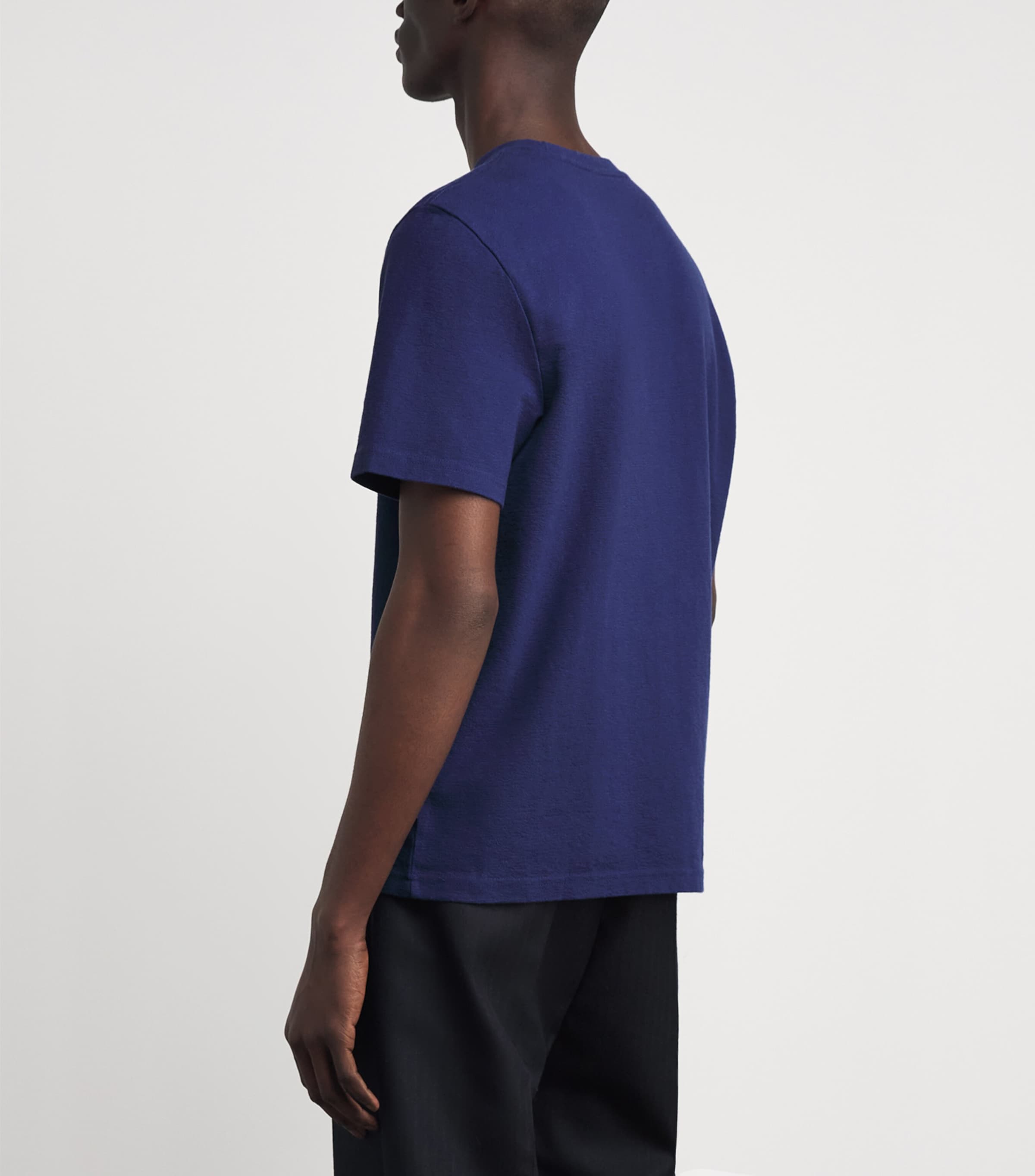 Wax London Mens Organic Cotton Dean T-Shirt Cobalt Blue Image 5