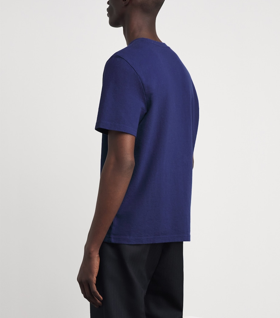 Wax London Mens Organic Cotton Dean T-Shirt Cobalt Blue Image 5