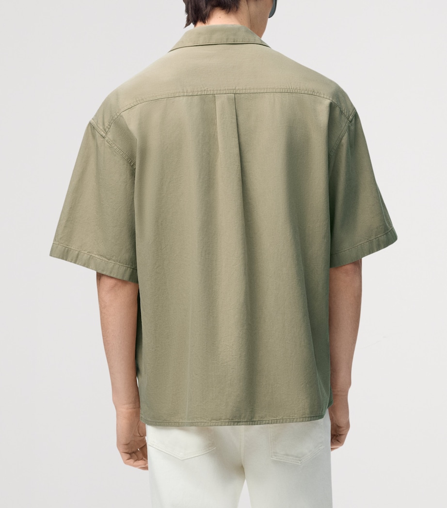 LOEWE Mens Cotton Anagram Shirt Beige Image 4