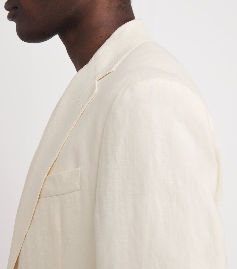 Polo Ralph Lauren Mens Linen Blazer Lt Cream Image 6