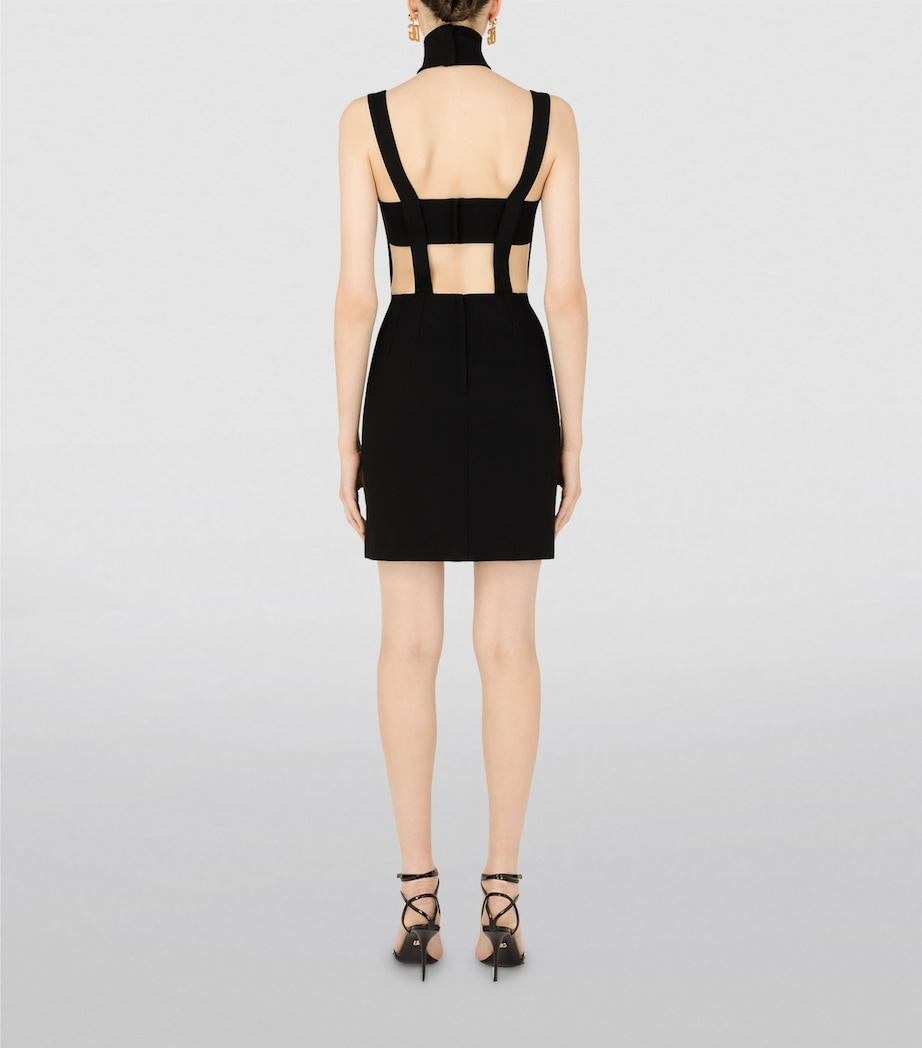 Strap-Detail Mini Dress N0000-BLACK Image 4