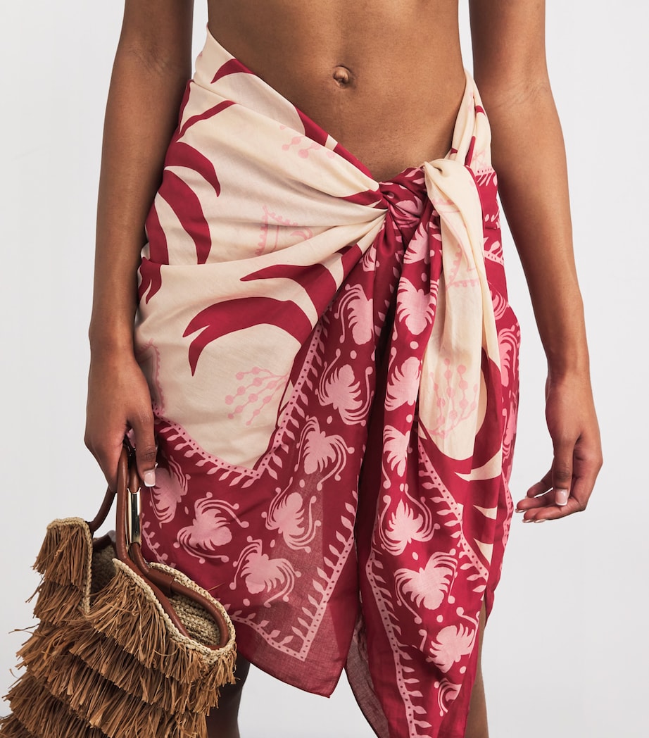 Cotton Dance of Dark Pareo ECRU/DARK CHERRY Image 5