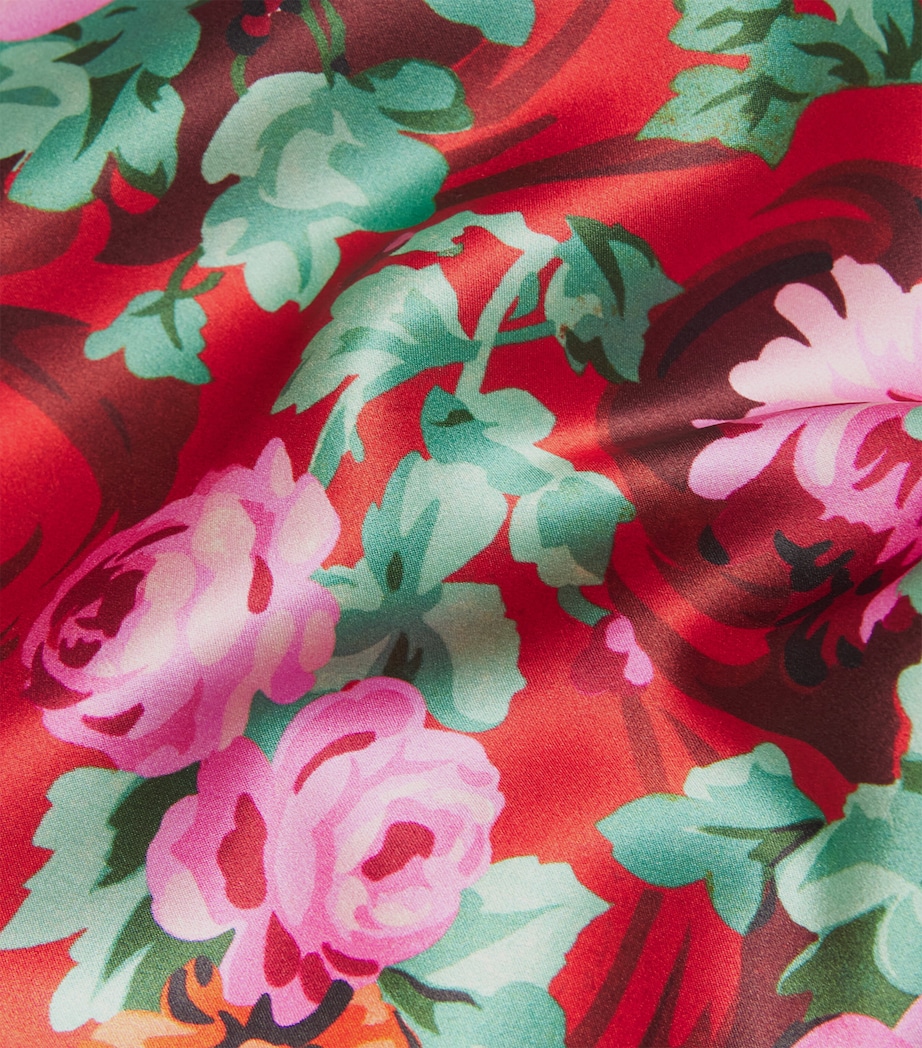Olivia von Halle Womens Silk Floral Queenie Robe Moulin Image 6