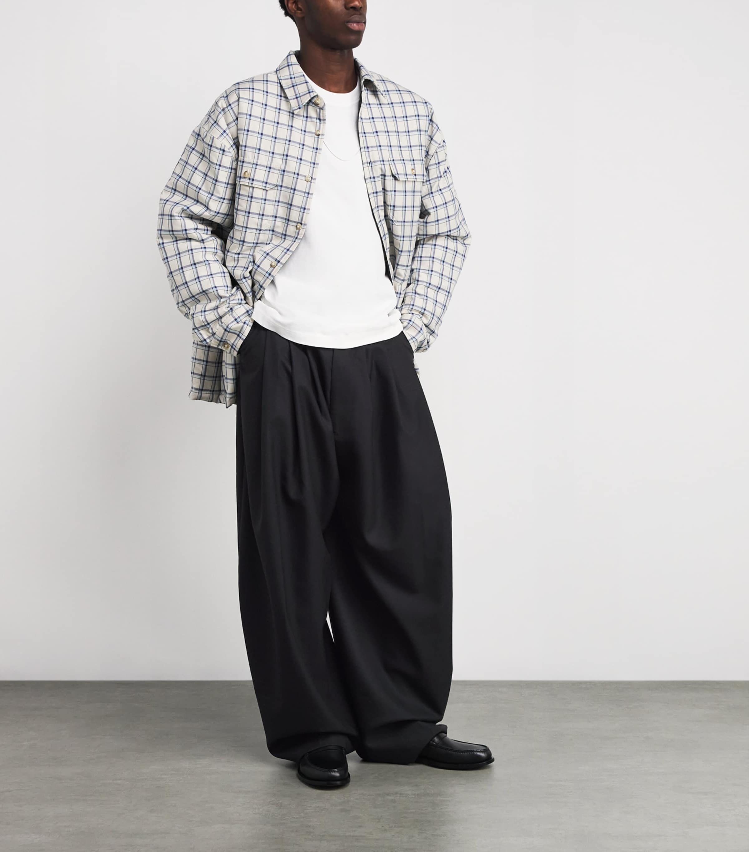 Virgin Wool Cascada Tailored Trousers BLACK Image 2